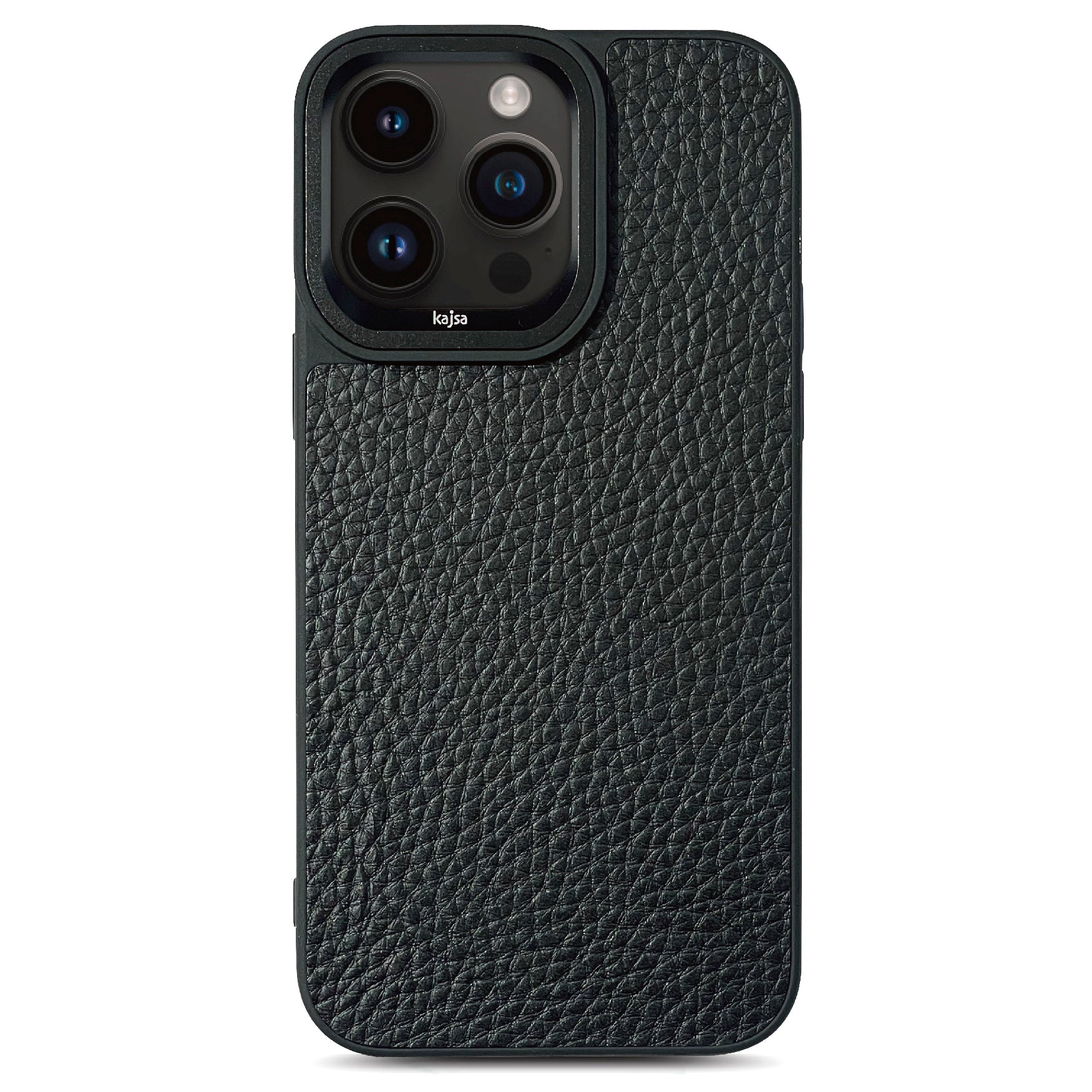 Genuine Leather Togo Litchi Pattern Back Case for iPhone 15