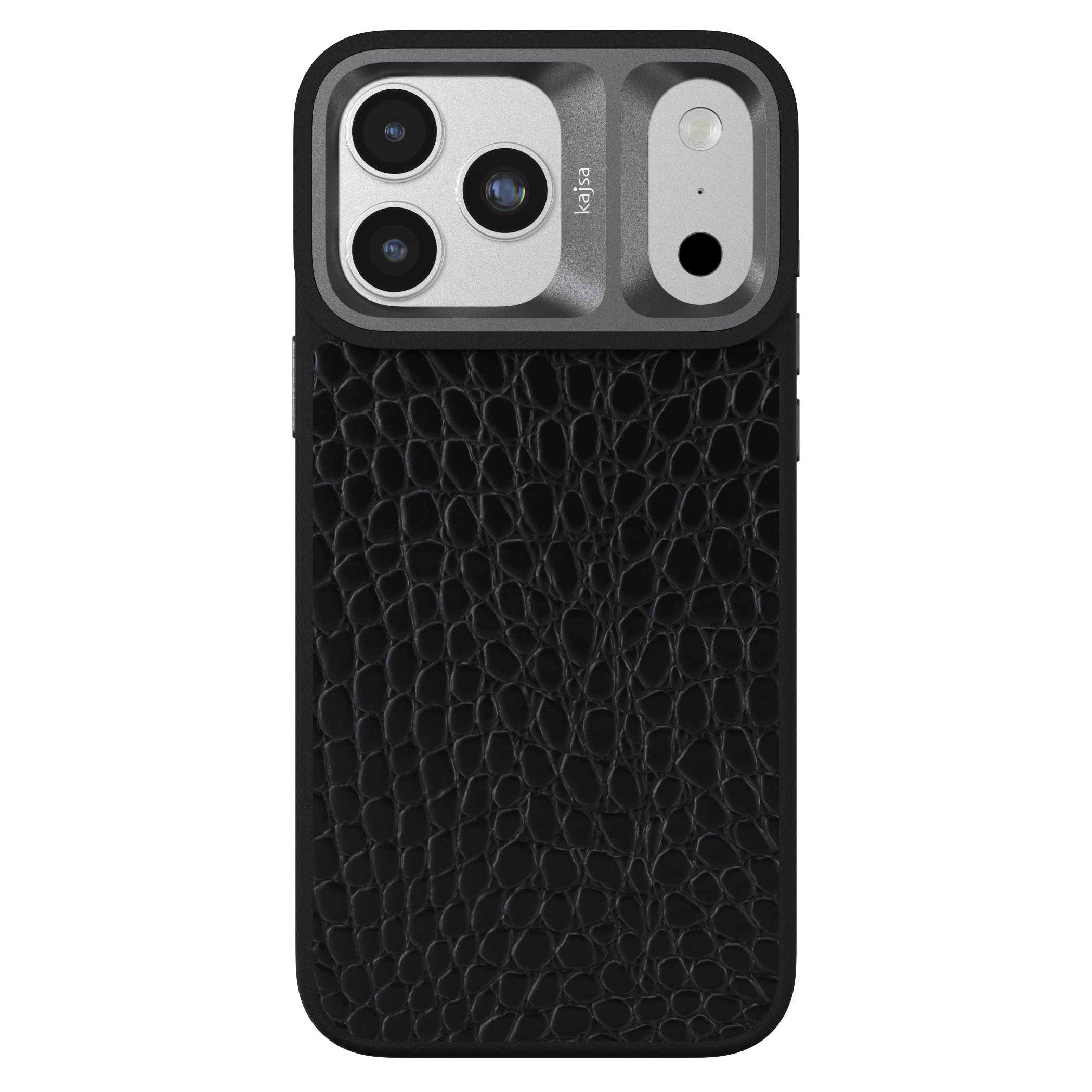 Genuine Leather Rock Pattern Back Case for iPhone 17 (MagSafe Compatible)