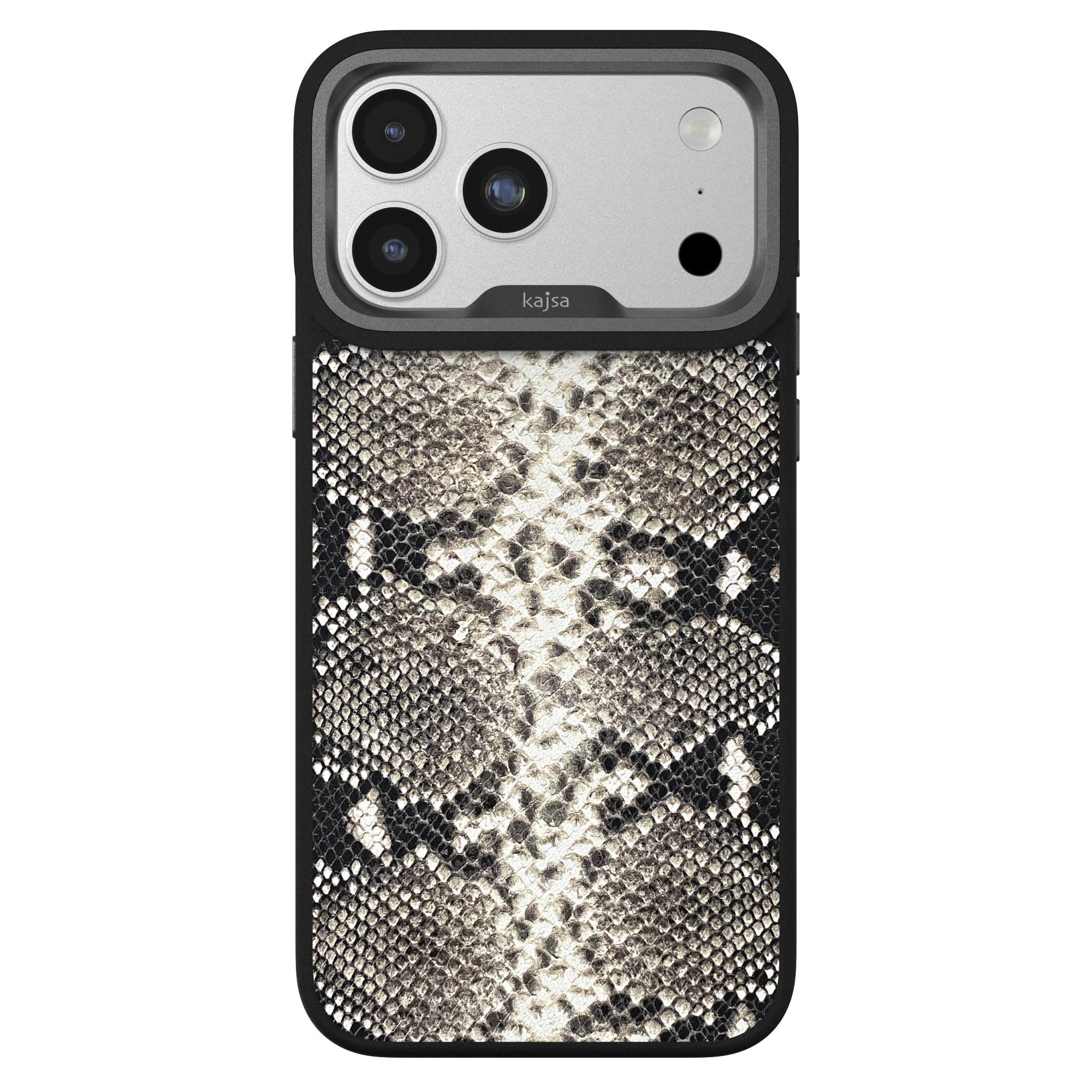 Glamorous Collection - Genuine Leather Snake Pattern Back Case for iPhone 17 (MagSafe Compatible)
