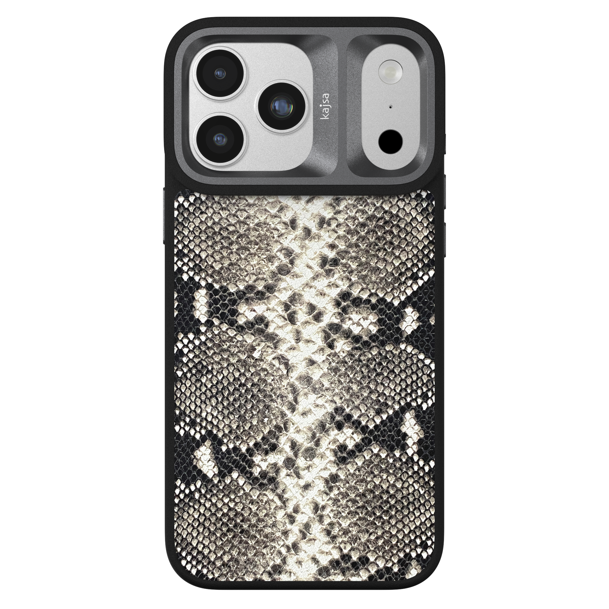 Glamorous Collection - Genuine Leather Snake Pattern Back Case for iPhone 17 (MagSafe Compatible)