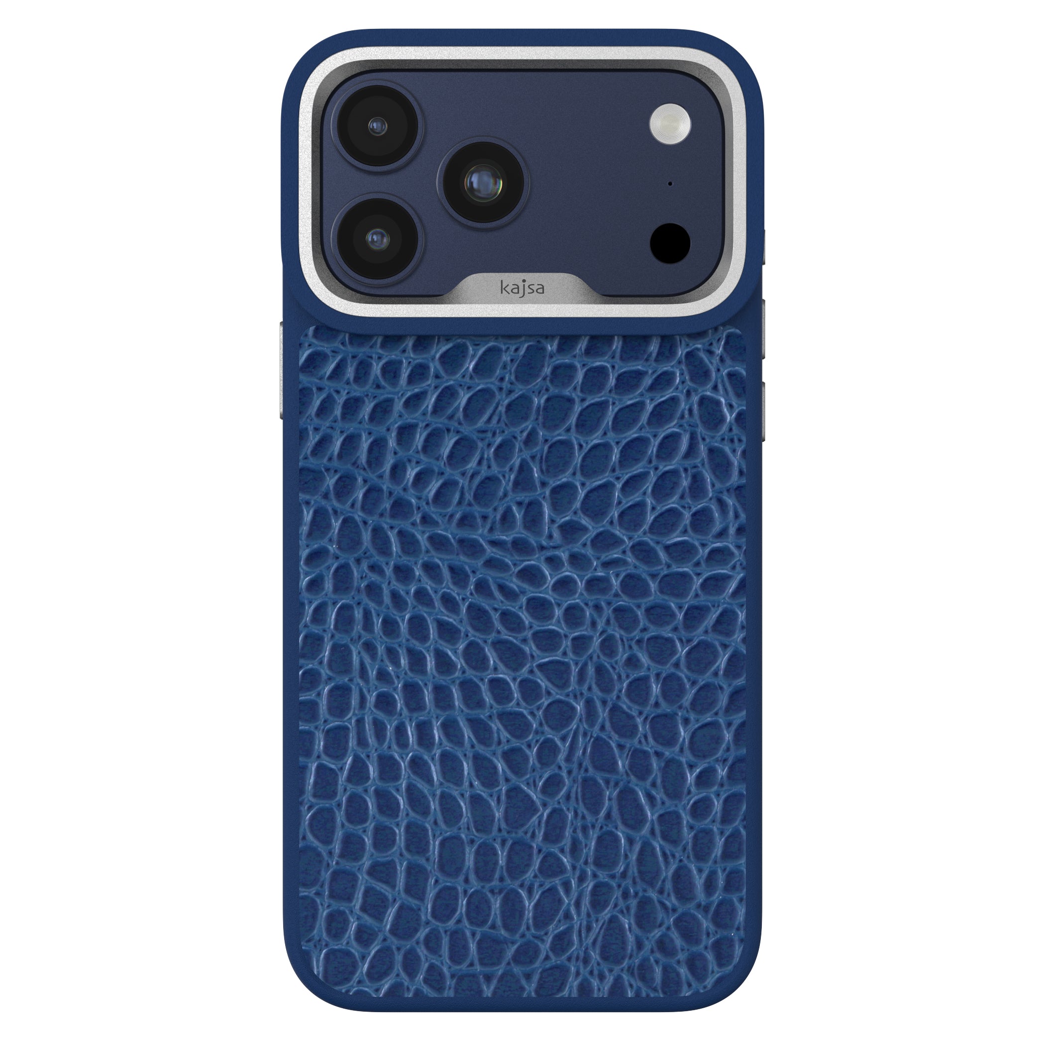 Genuine Leather Rock Pattern Back Case for iPhone 17 (MagSafe Compatible)