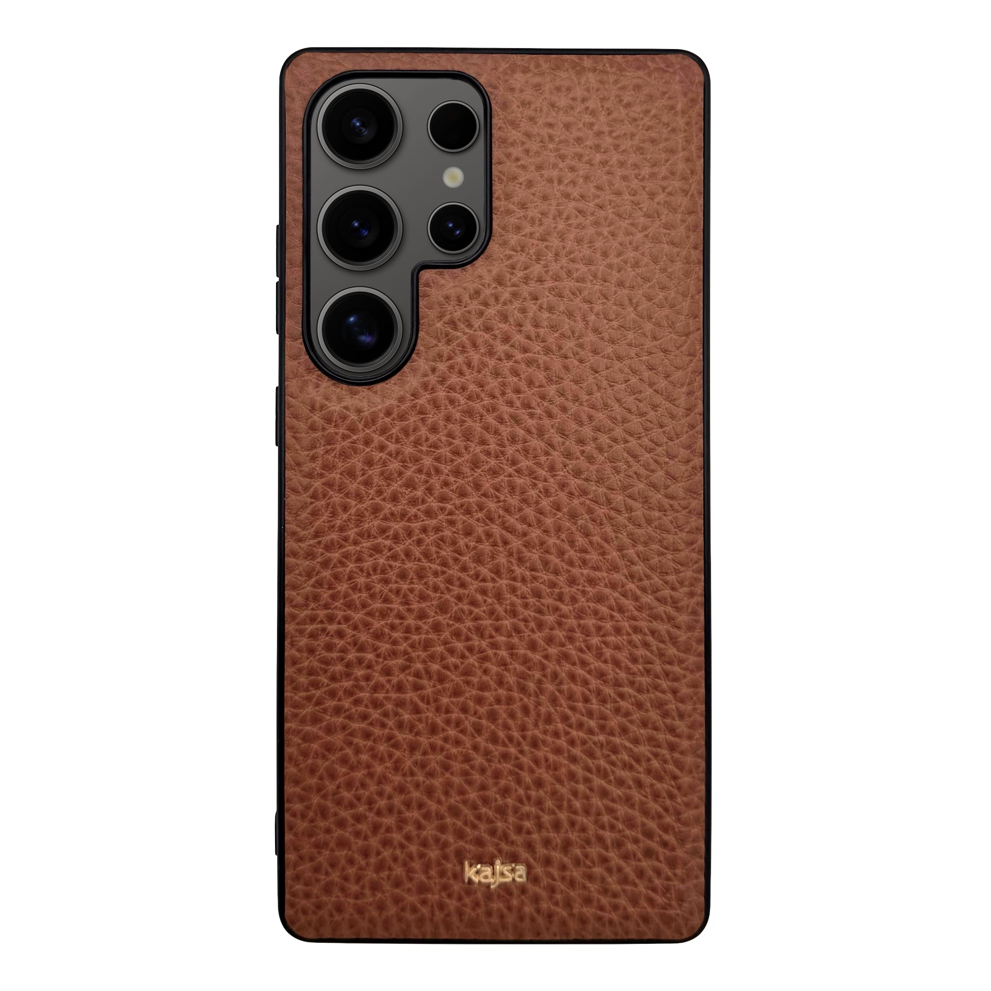 Genuine Leather Togo Litchi Pattern Back Case for Samsung Galaxy S25/S25 Ultra