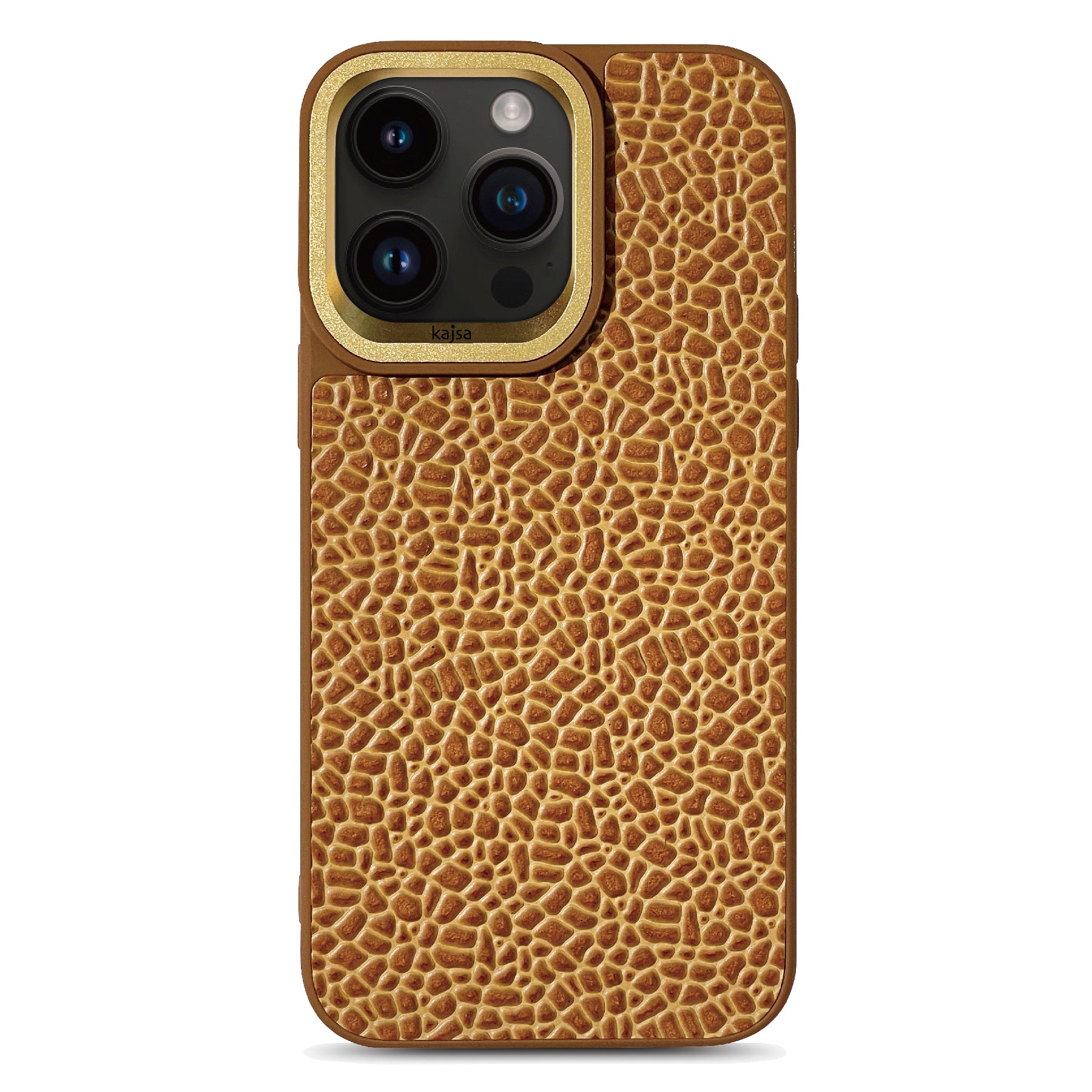 Genuine Leather Glaze Pattern Back Case for iPhone 15