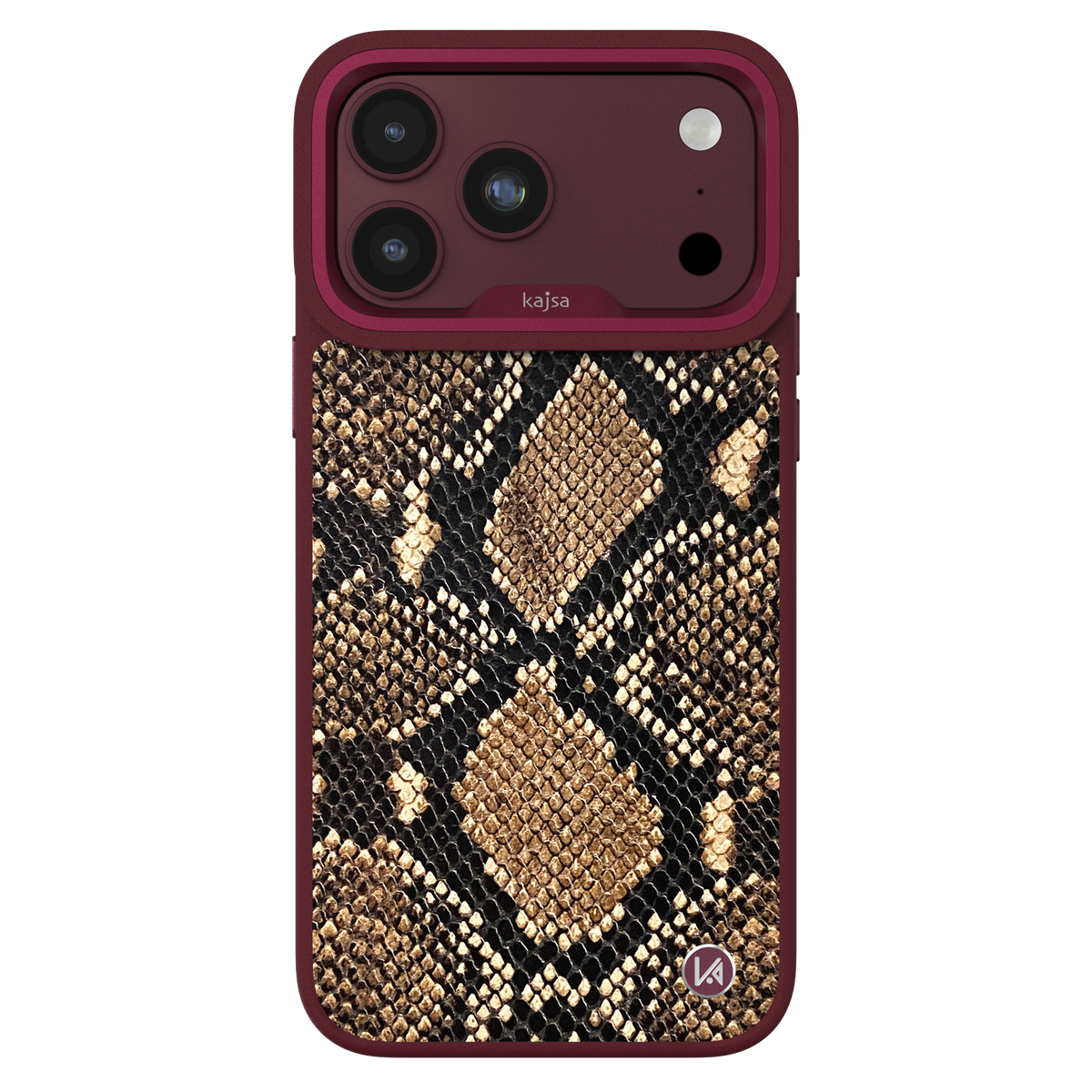 Glamorous Collection - Genuine Leather Snake Pattern Back Case for iPhone 18 (MagSafe Compatible)