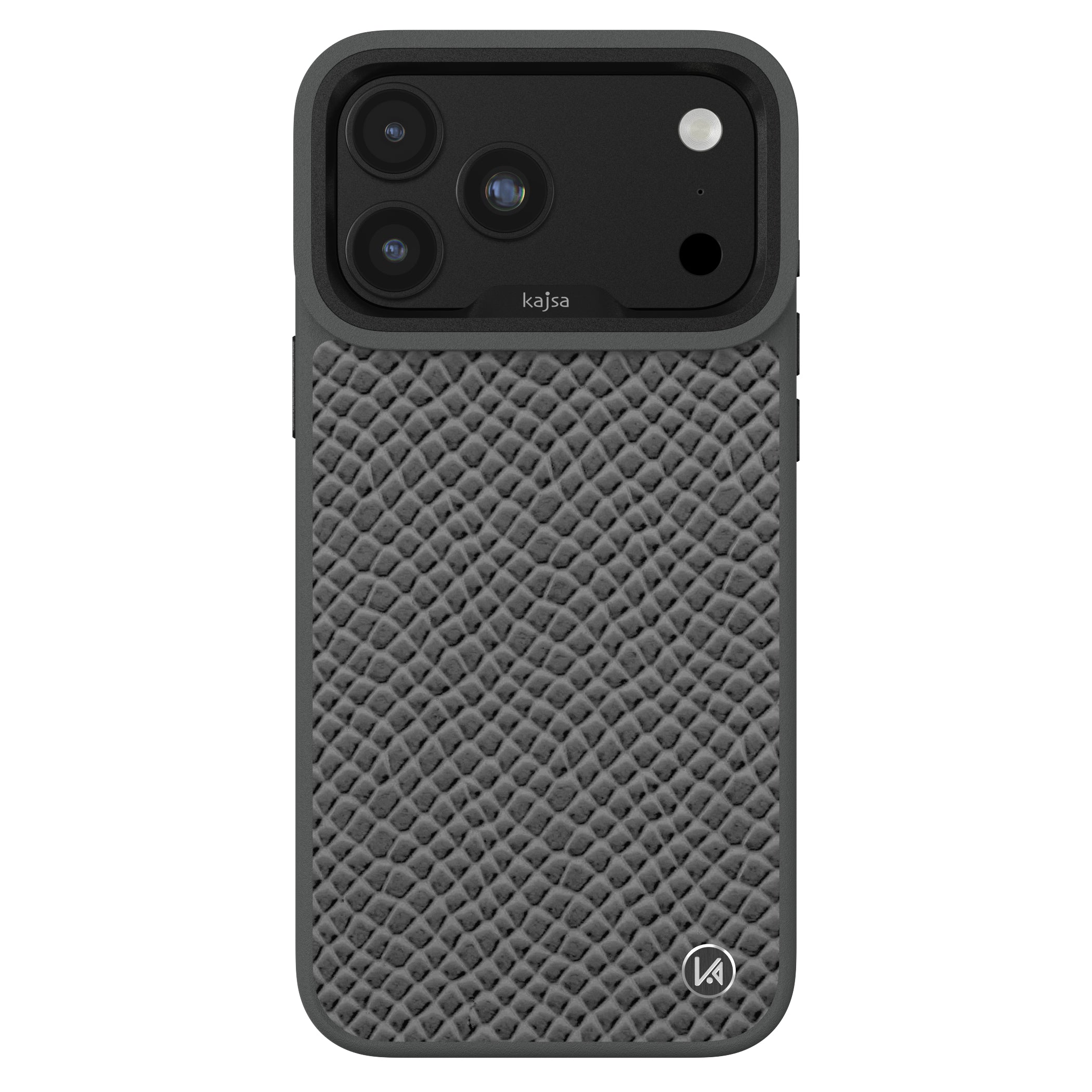 Genuine Leather Pearl Pattern Back Case for iPhone 18 (MagSafe Compatible)