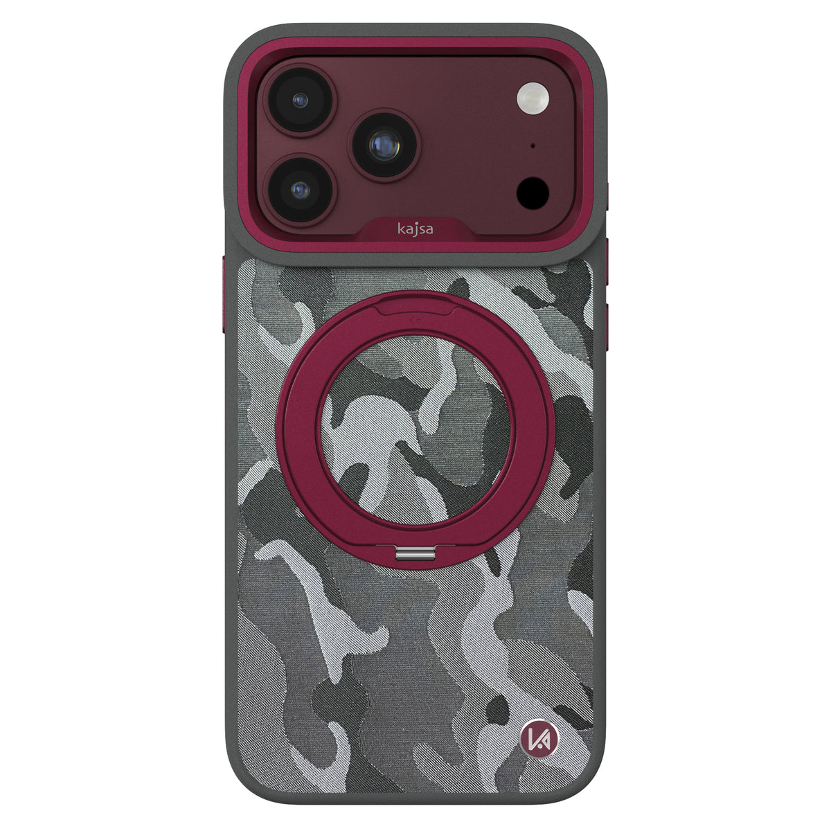 GeoRing Collection - Camo Satin Back Case for iPhone 18 (MagSafe Compatible)