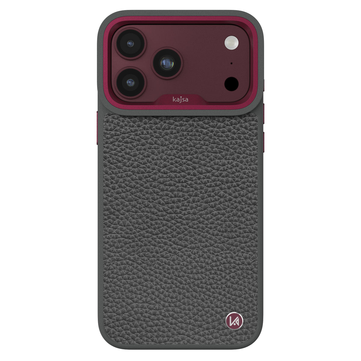 Genuine Leather Togo Litchi Pattern Back Case for iPhone 18 (MagSafe Compatible)