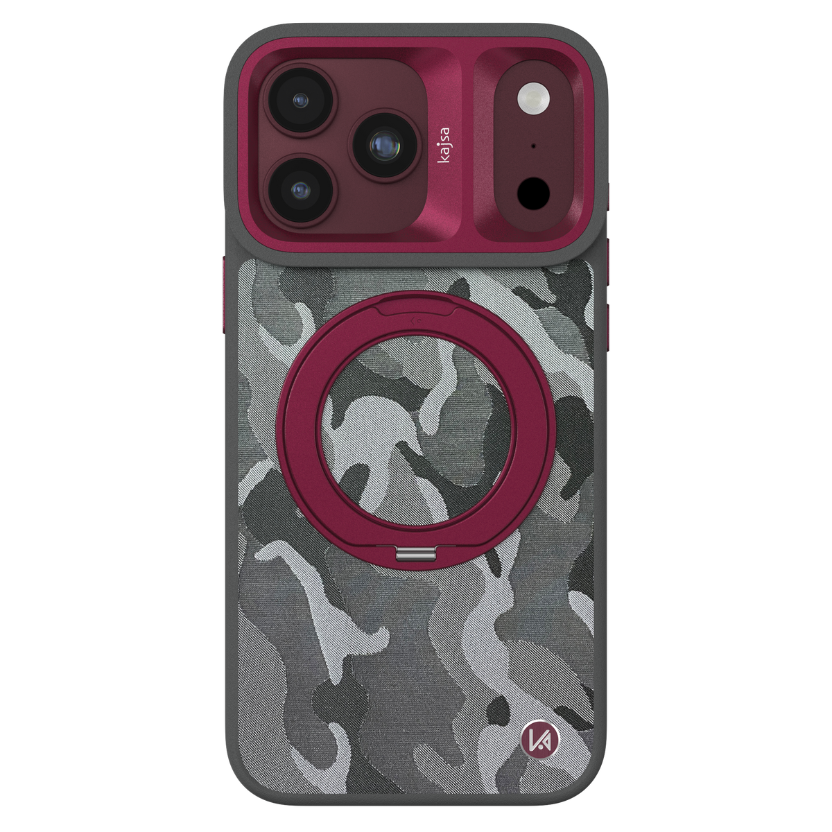 GeoRing Collection - Camo Satin Back Case for iPhone 18 (MagSafe Compatible)