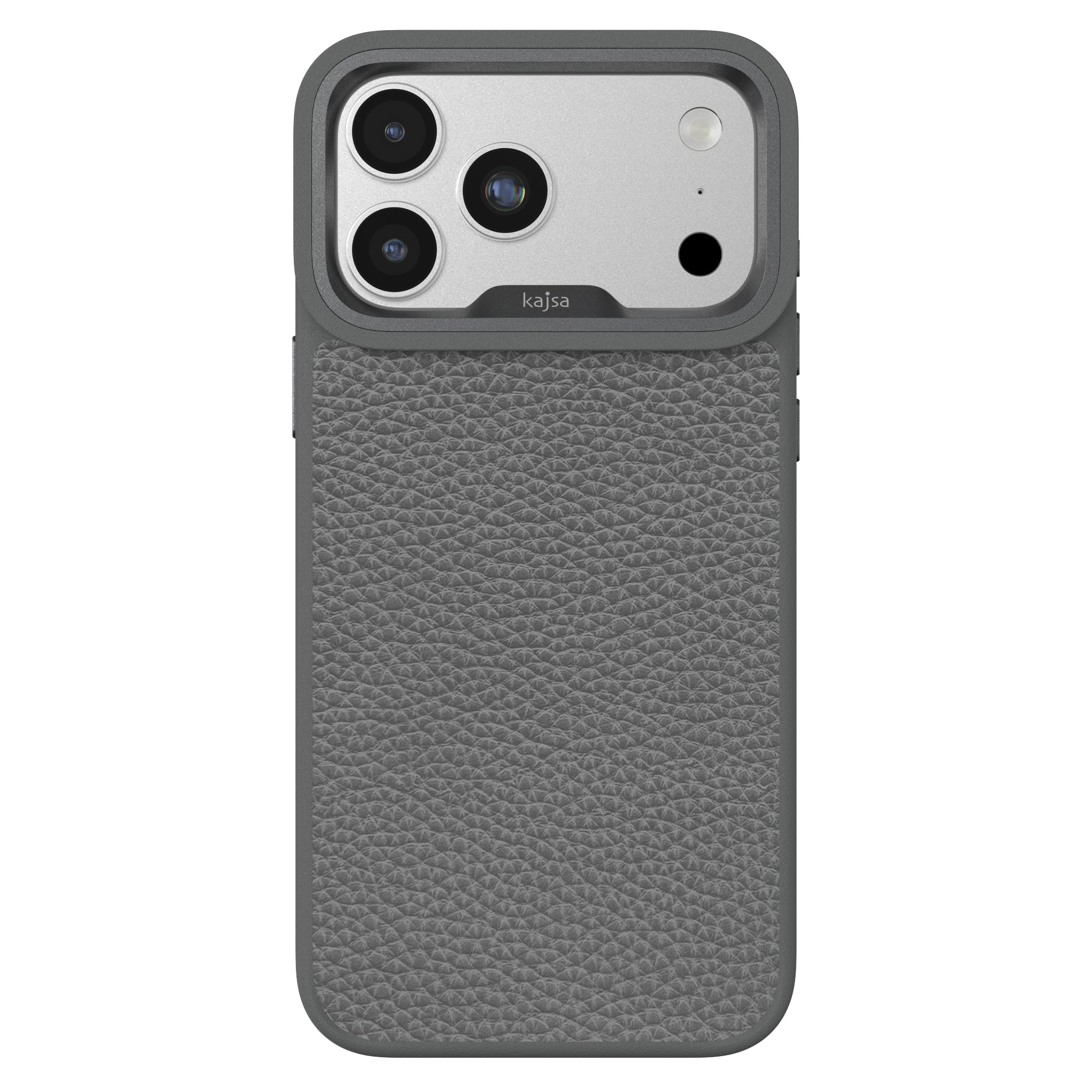 Genuine Leather Togo Litchi Pattern Back Case for iPhone 17 (MagSafe Compatible)