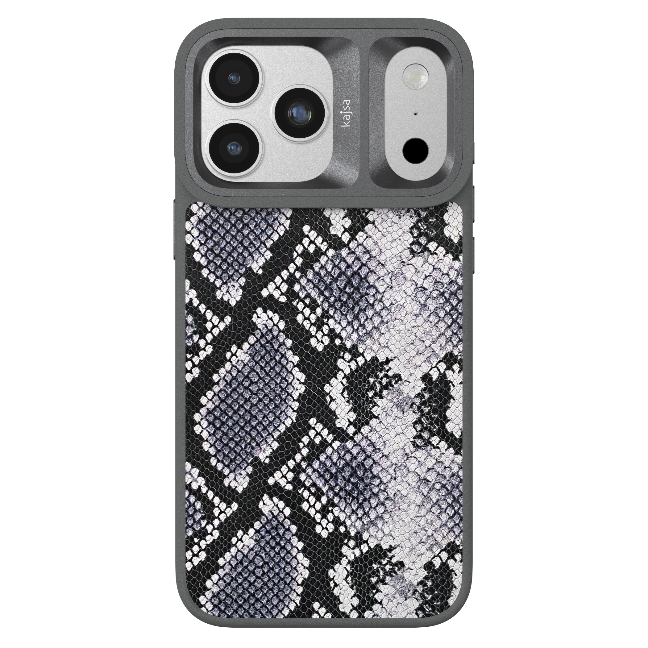 Glamorous Collection - Genuine Leather Snake Pattern Back Case for iPhone 17 (MagSafe Compatible)