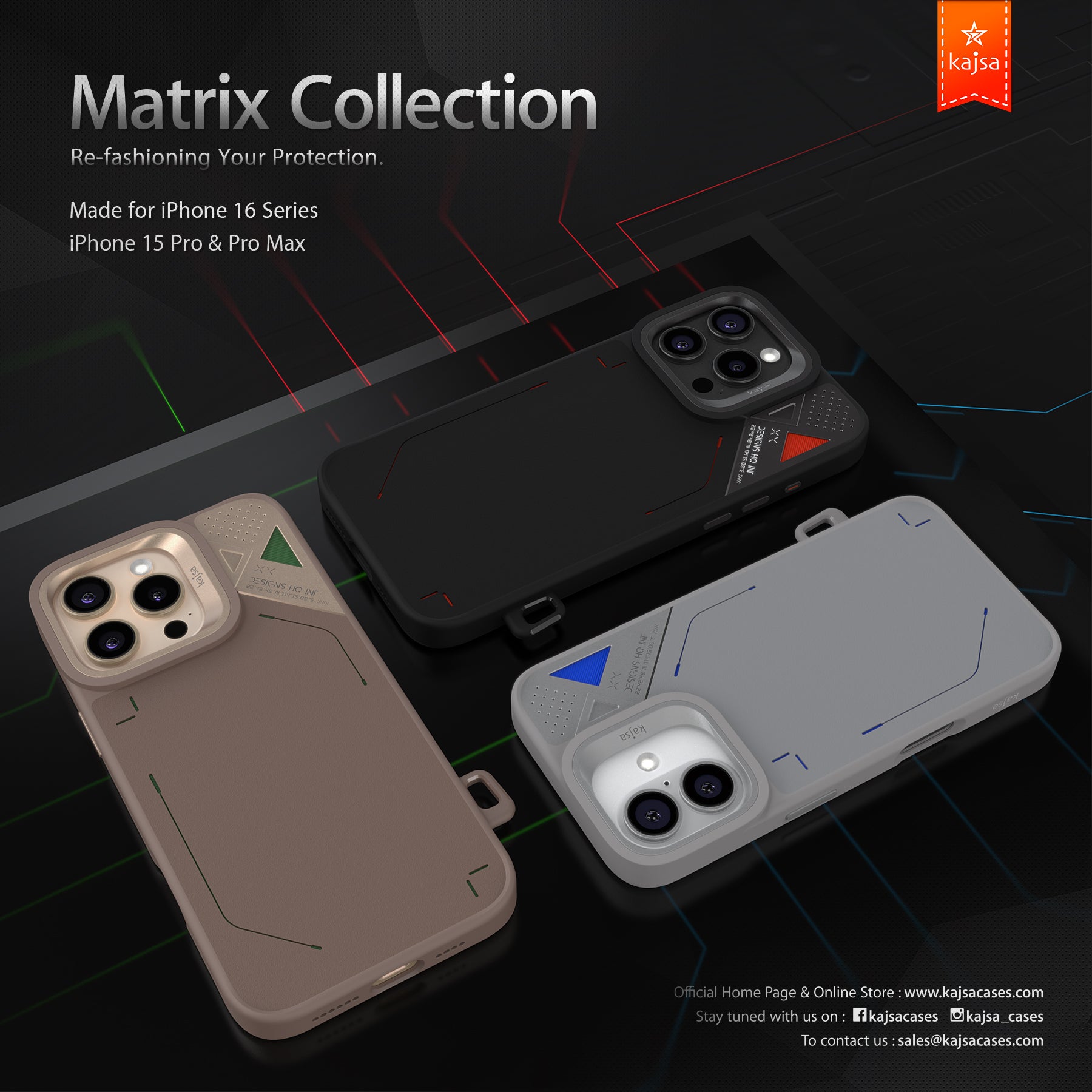 Matrix Collection Back Case for iPhone 16 (MagSafe Compatible)