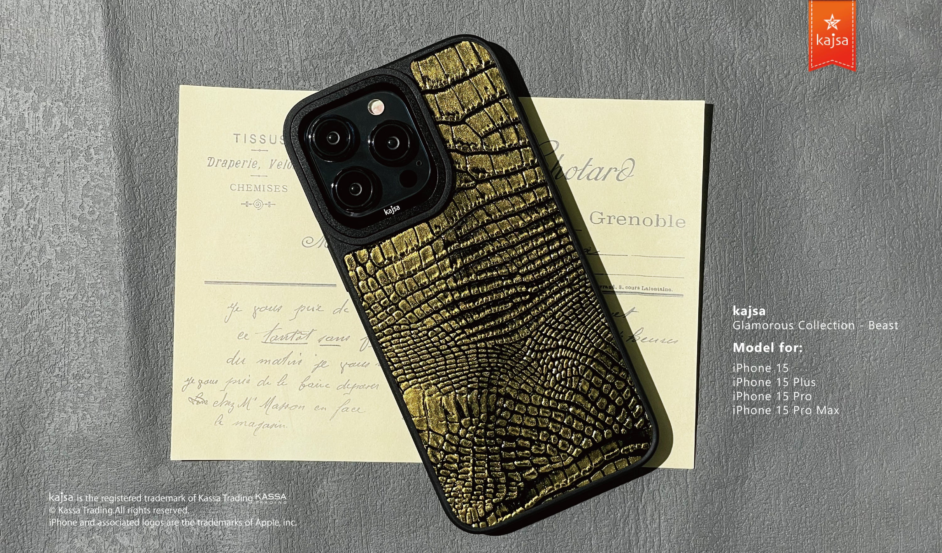 Glamorous Collection - Beast Back Case for iPhone 15