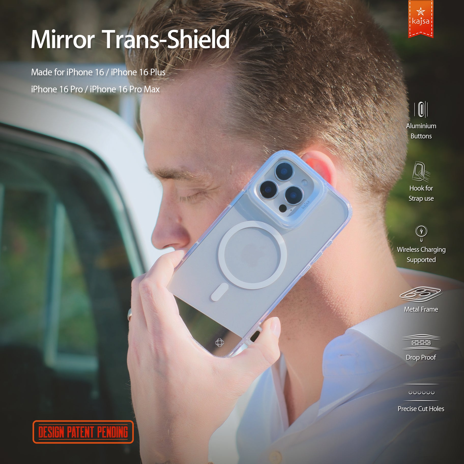 Trans-Shield Collection - Mirror Back Case for iPhone 16 (MagSafe Compatible)