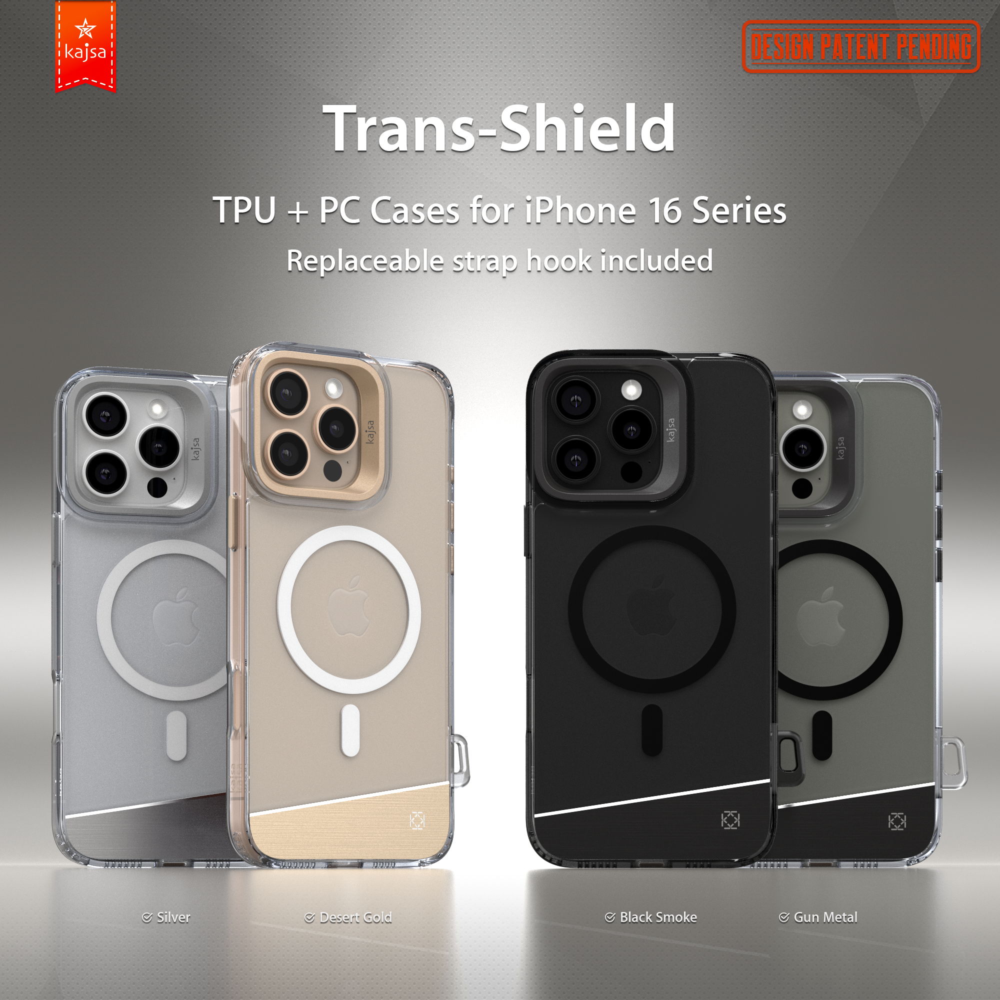 Trans-Shield Collection - Aluminium Back Case for iPhone 16 (MagSafe Compatible)