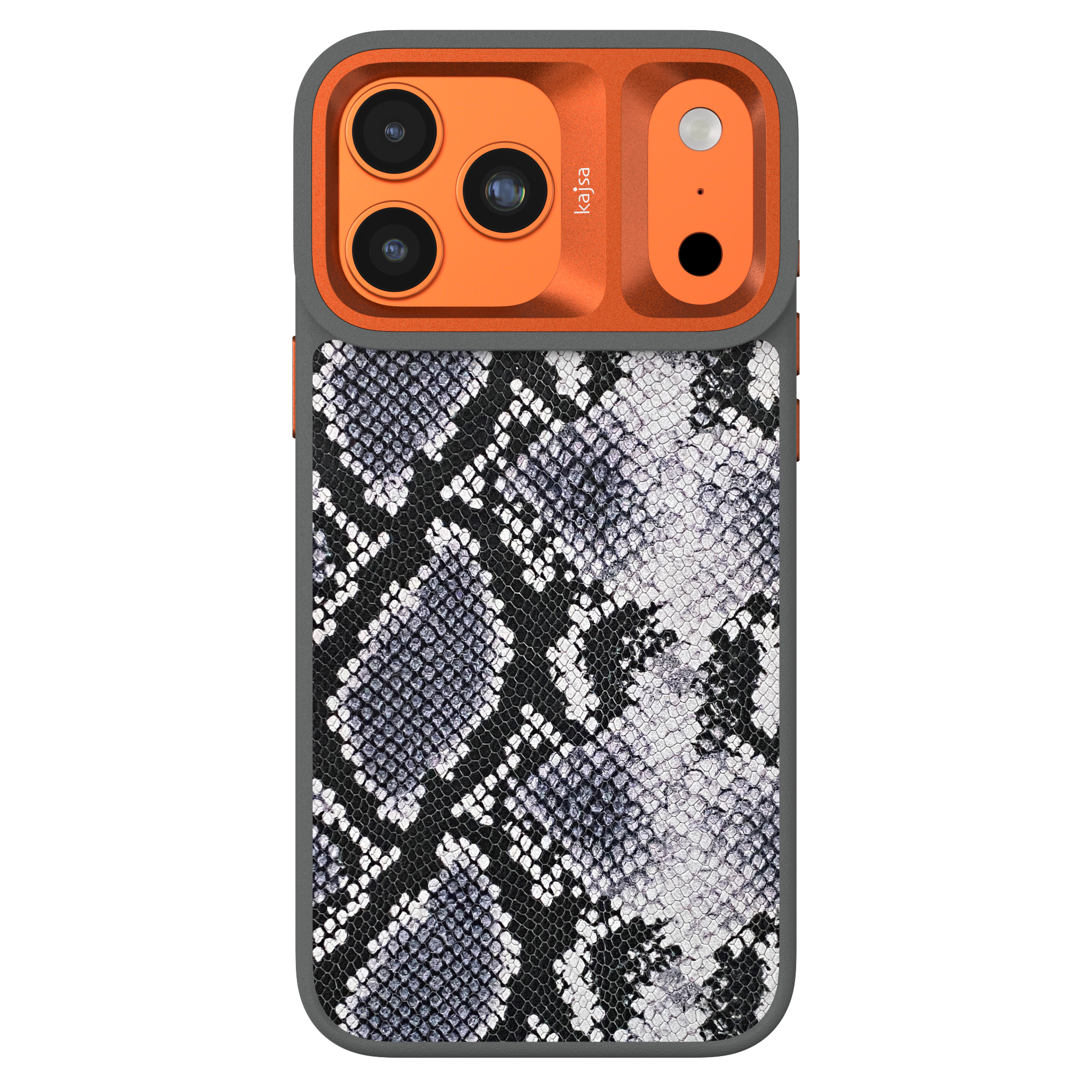 Glamorous Collection - Genuine Leather Snake Pattern Back Case for iPhone 17 (MagSafe Compatible)