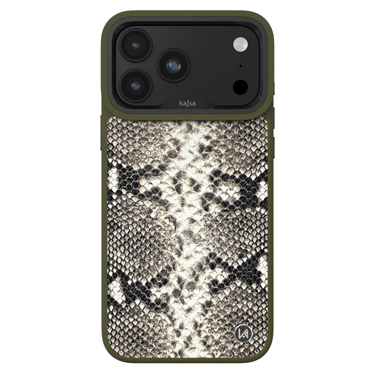 Glamorous Collection - Genuine Leather Snake Pattern Back Case for iPhone 18 (MagSafe Compatible)