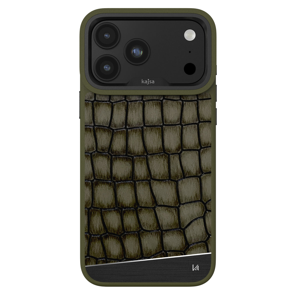Glamorous Collection - Metallic Croco Back Case for iPhone 18 (MagSafe Compatible)