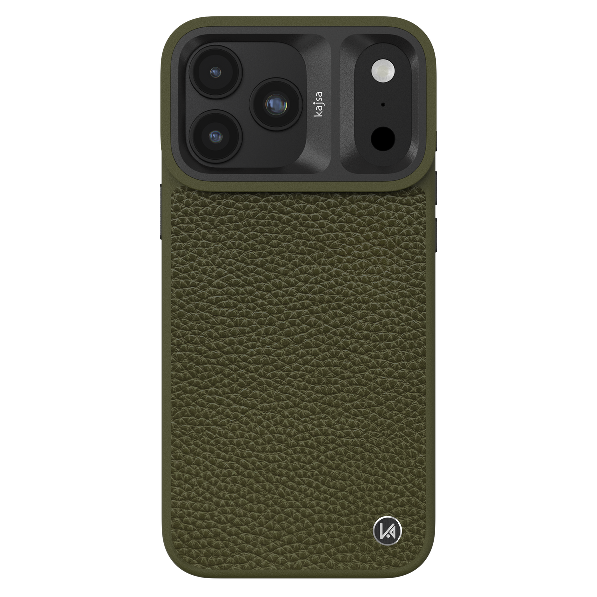 Genuine Leather Togo Litchi Pattern Back Case for iPhone 18 (MagSafe Compatible)