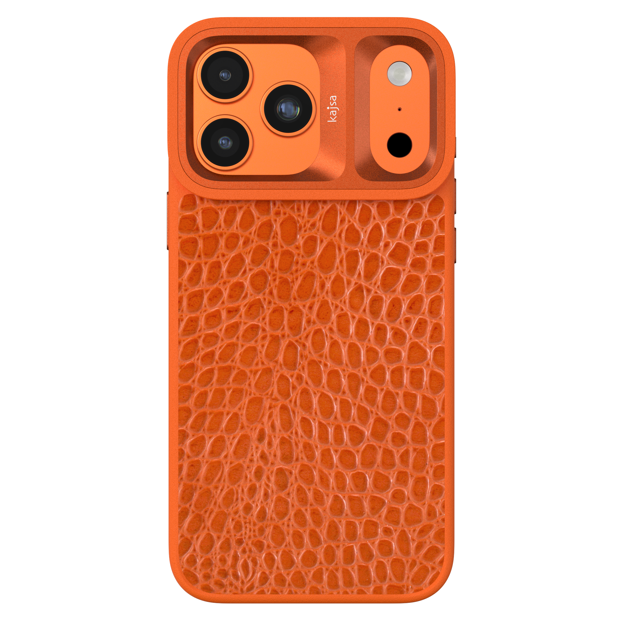 Genuine Leather Rock Pattern Back Case for iPhone 17 (MagSafe Compatible)