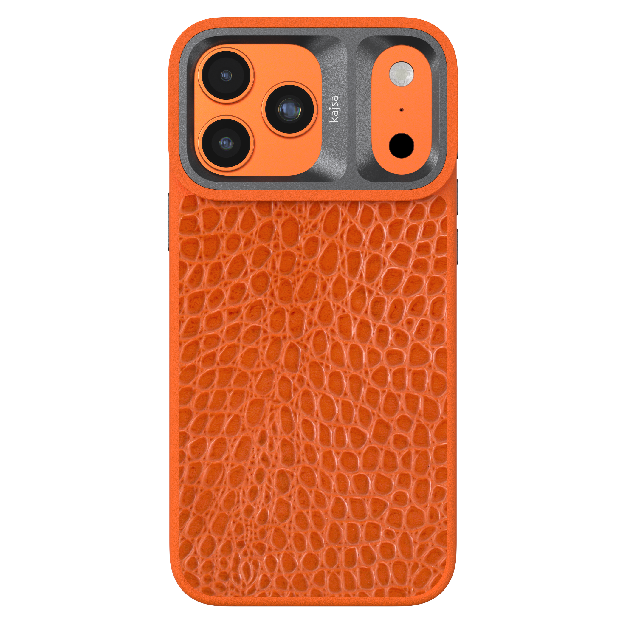 Genuine Leather Rock Pattern Back Case for iPhone 17 (MagSafe Compatible)