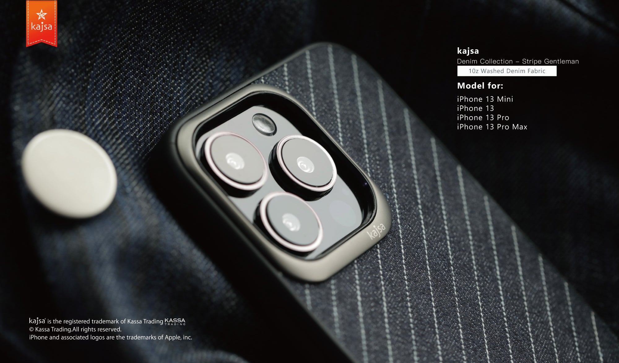 Denim Collection - Stripe Gentleman Back Case for iPhone 13-Phone Case- phone case - phone cases- phone cover- iphone cover- iphone case- iphone cases- leather case- leather cases- DIYCASE - custom case - leather cover - hand strap case - croco pattern case - snake pattern case - carbon fiber phone case - phone case brand - unique phone case - high quality - phone case brand - protective case - buy phone case hong kong - online buy phone case - iphone手機殼 - 客製化手機殼 - samsung 手機殼 - 香港手機殼 - 買電話殼