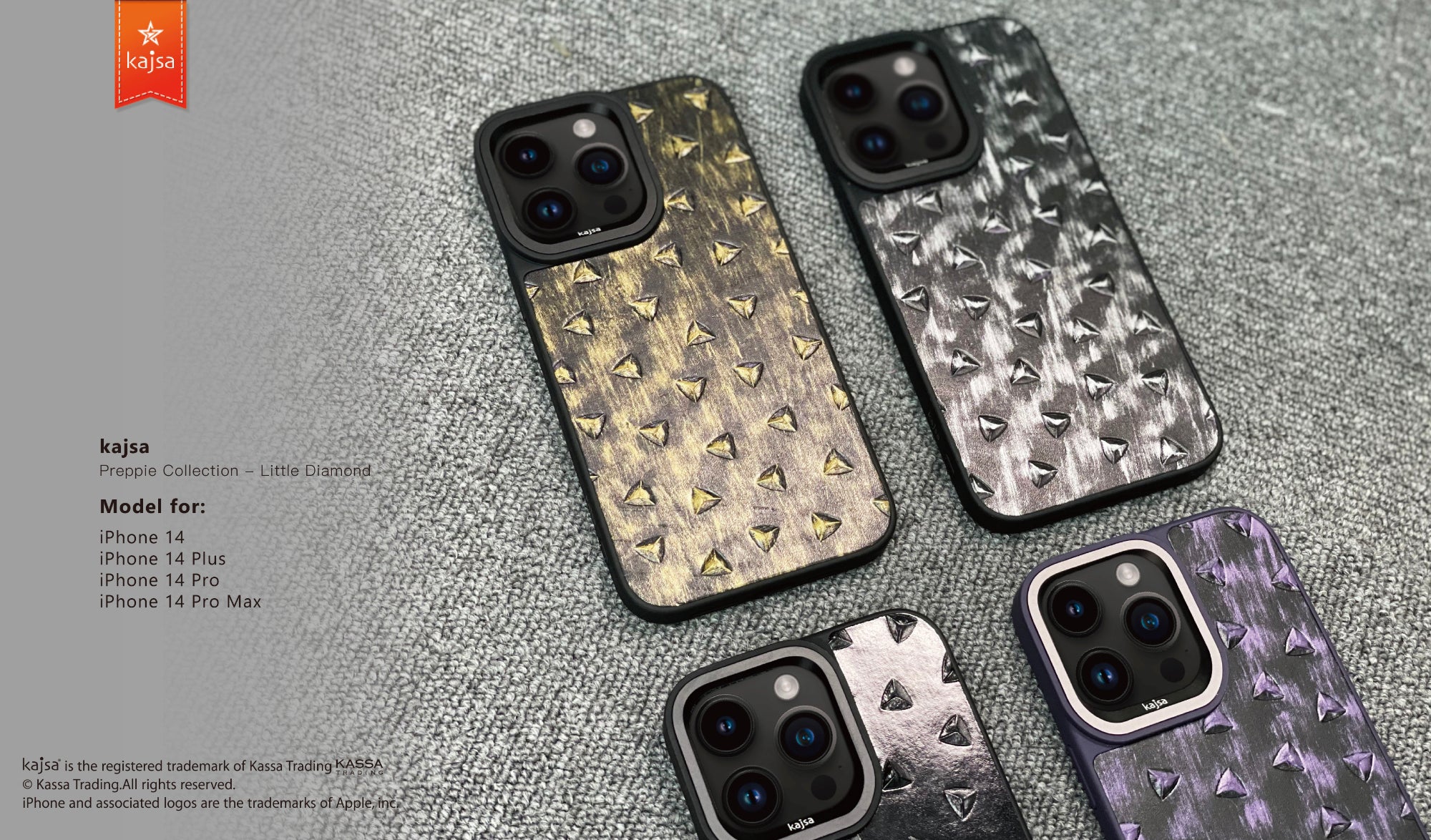 Preppie Collection - Little Diamond Back Case for iPhone 14-Phone Case- phone case - phone cases- phone cover- iphone cover- iphone case- iphone cases- leather case- leather cases- DIYCASE - custom case - leather cover - hand strap case - croco pattern case - snake pattern case - carbon fiber phone case - phone case brand - unique phone case - high quality - phone case brand - protective case - buy phone case hong kong - online buy phone case - iphone手機殼 - 客製化手機殼 - samsung 手機殼 - 香港手機殼 - 買電話殼