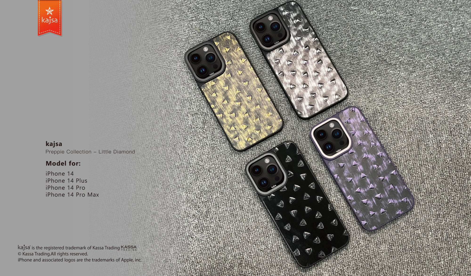 Preppie Collection - Little Diamond Back Case for iPhone 14-Phone Case- phone case - phone cases- phone cover- iphone cover- iphone case- iphone cases- leather case- leather cases- DIYCASE - custom case - leather cover - hand strap case - croco pattern case - snake pattern case - carbon fiber phone case - phone case brand - unique phone case - high quality - phone case brand - protective case - buy phone case hong kong - online buy phone case - iphone手機殼 - 客製化手機殼 - samsung 手機殼 - 香港手機殼 - 買電話殼