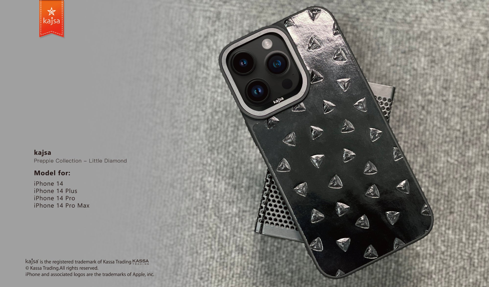 Preppie Collection - Little Diamond Back Case for iPhone 14-Phone Case- phone case - phone cases- phone cover- iphone cover- iphone case- iphone cases- leather case- leather cases- DIYCASE - custom case - leather cover - hand strap case - croco pattern case - snake pattern case - carbon fiber phone case - phone case brand - unique phone case - high quality - phone case brand - protective case - buy phone case hong kong - online buy phone case - iphone手機殼 - 客製化手機殼 - samsung 手機殼 - 香港手機殼 - 買電話殼