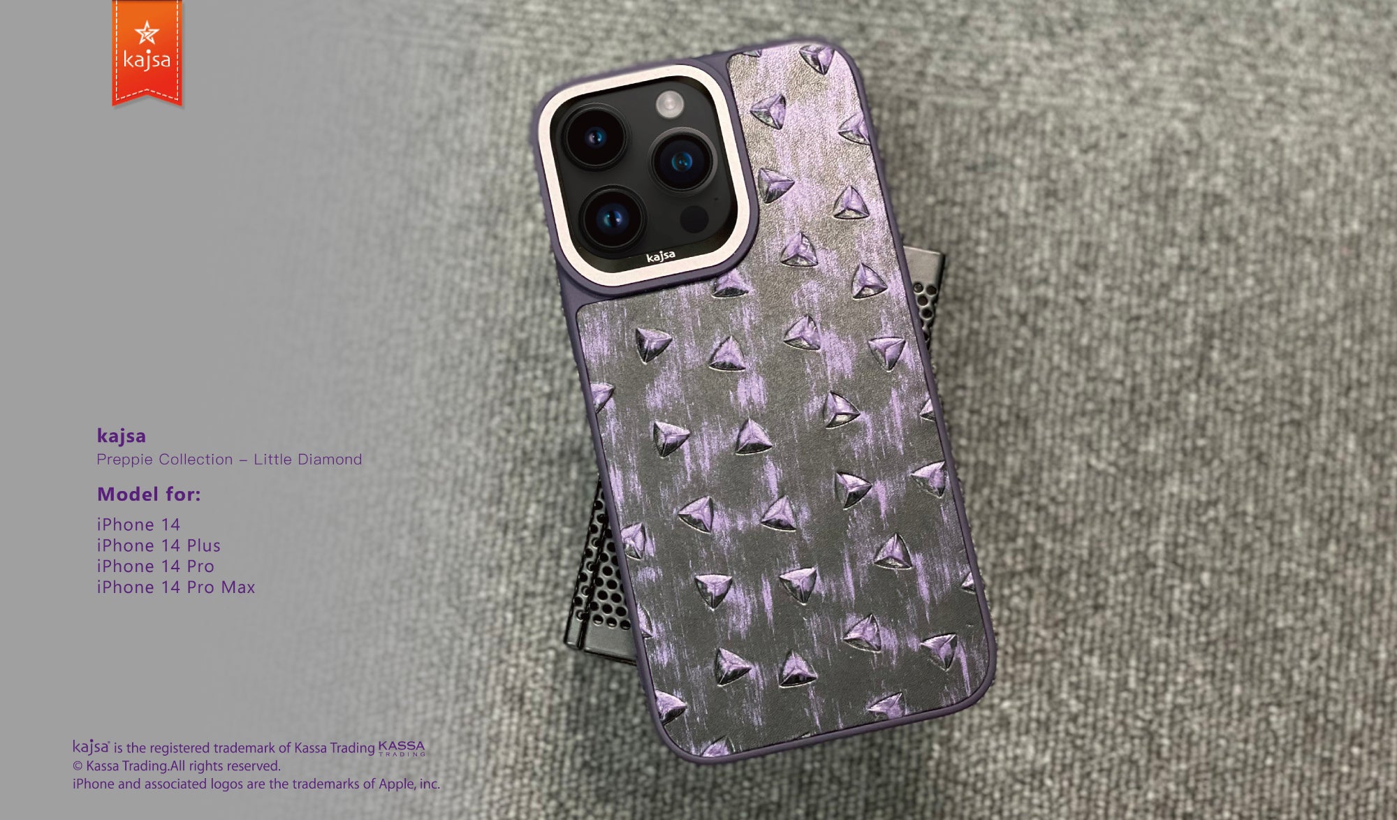 Preppie Collection - Little Diamond Back Case for iPhone 14-Phone Case- phone case - phone cases- phone cover- iphone cover- iphone case- iphone cases- leather case- leather cases- DIYCASE - custom case - leather cover - hand strap case - croco pattern case - snake pattern case - carbon fiber phone case - phone case brand - unique phone case - high quality - phone case brand - protective case - buy phone case hong kong - online buy phone case - iphone手機殼 - 客製化手機殼 - samsung 手機殼 - 香港手機殼 - 買電話殼