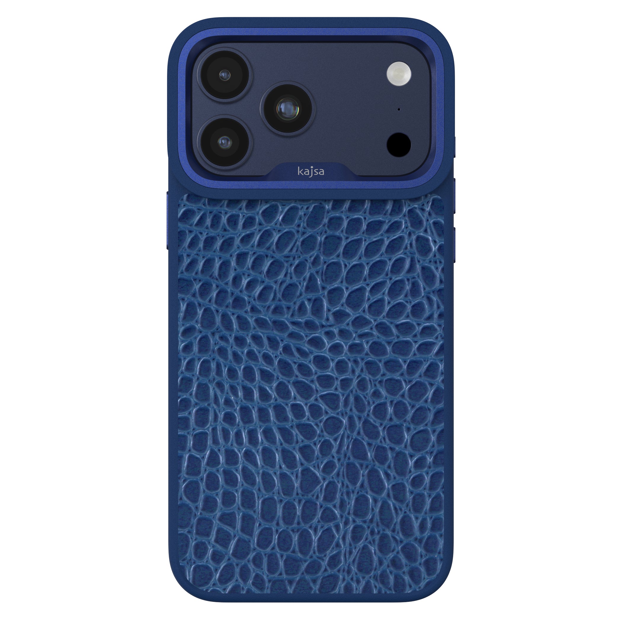 Genuine Leather Rock Pattern Back Case for iPhone 17 (MagSafe Compatible)