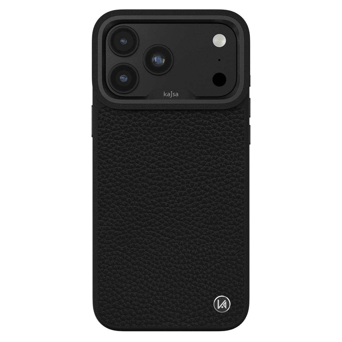 Genuine Leather Togo Litchi Pattern Back Case for iPhone 18 (MagSafe Compatible)