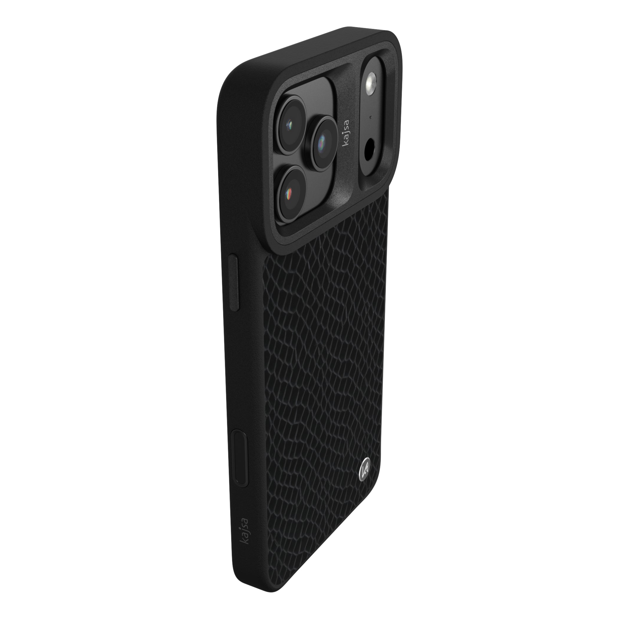 Genuine Leather Pearl Pattern Back Case for iPhone 18 (MagSafe Compatible)