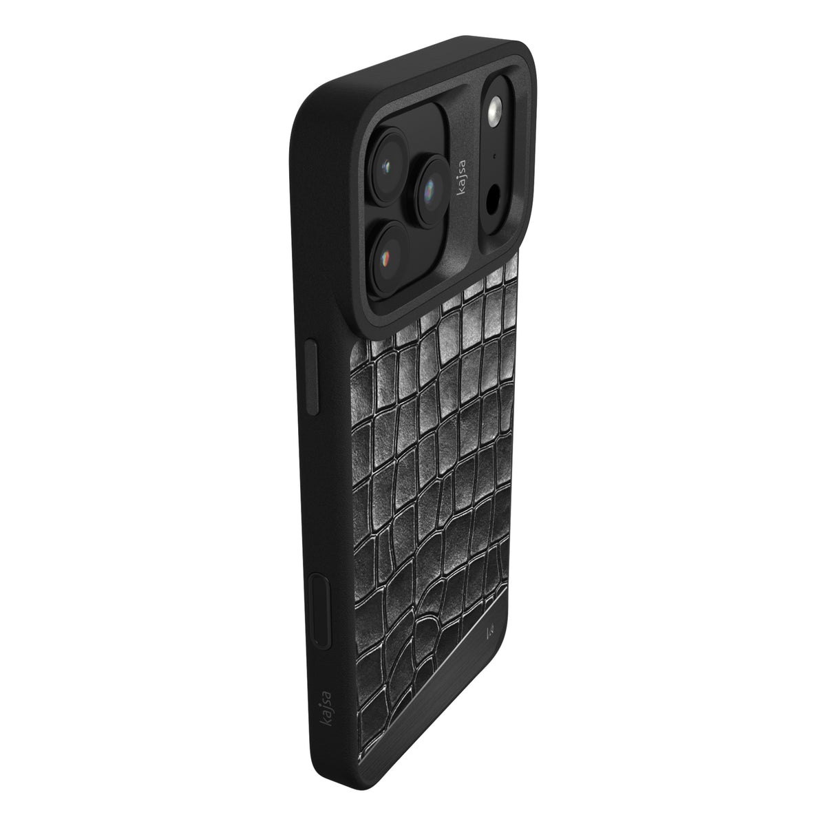 Glamorous Collection - Metallic Croco Back Case for iPhone 18 (MagSafe Compatible)
