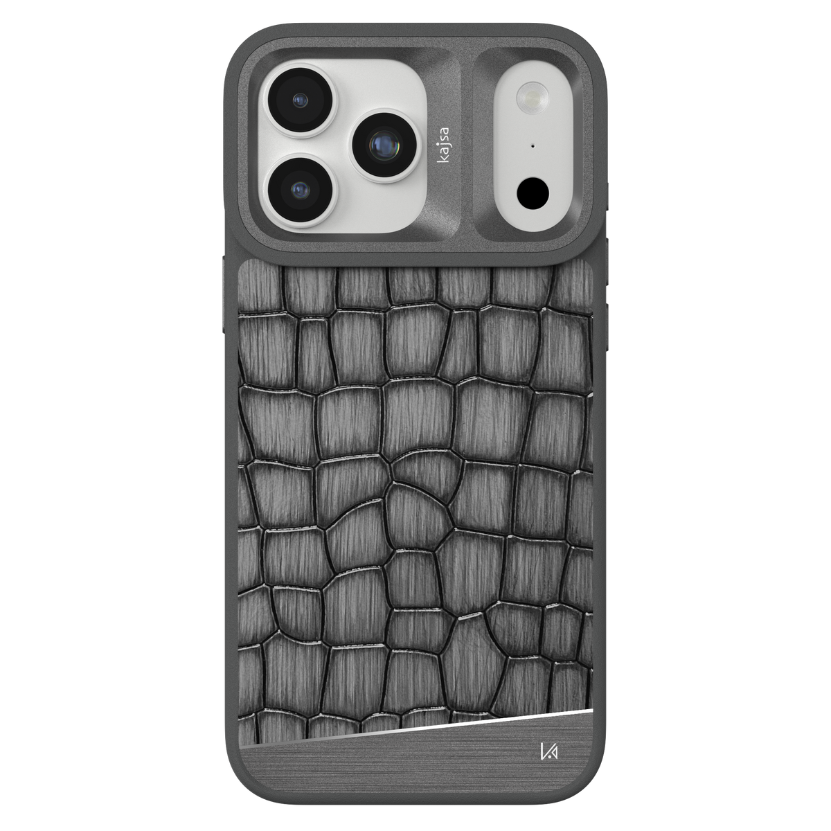 Glamorous Collection - Metallic Croco Back Case for iPhone 18 (MagSafe Compatible)