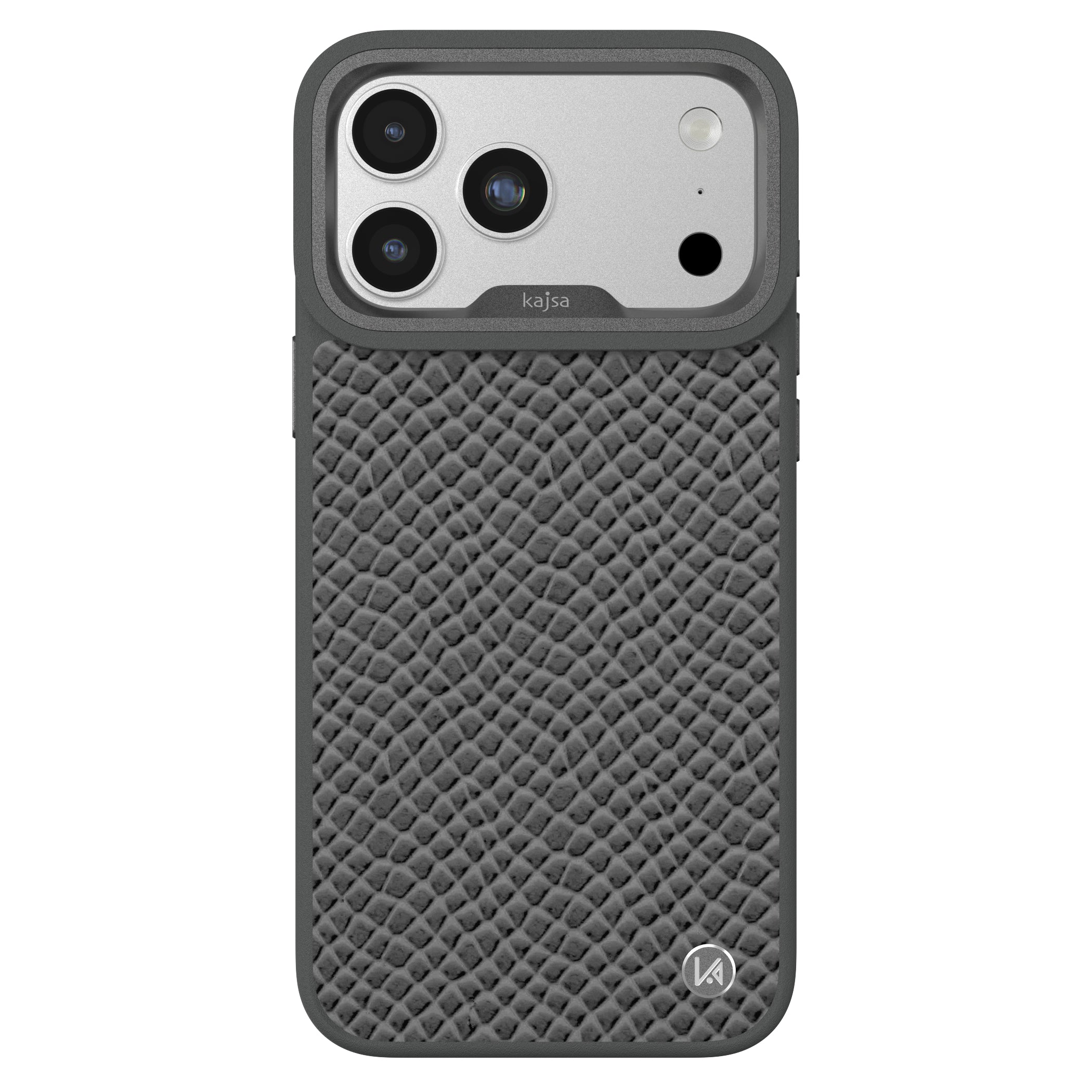 Genuine Leather Pearl Pattern Back Case for iPhone 18 (MagSafe Compatible)