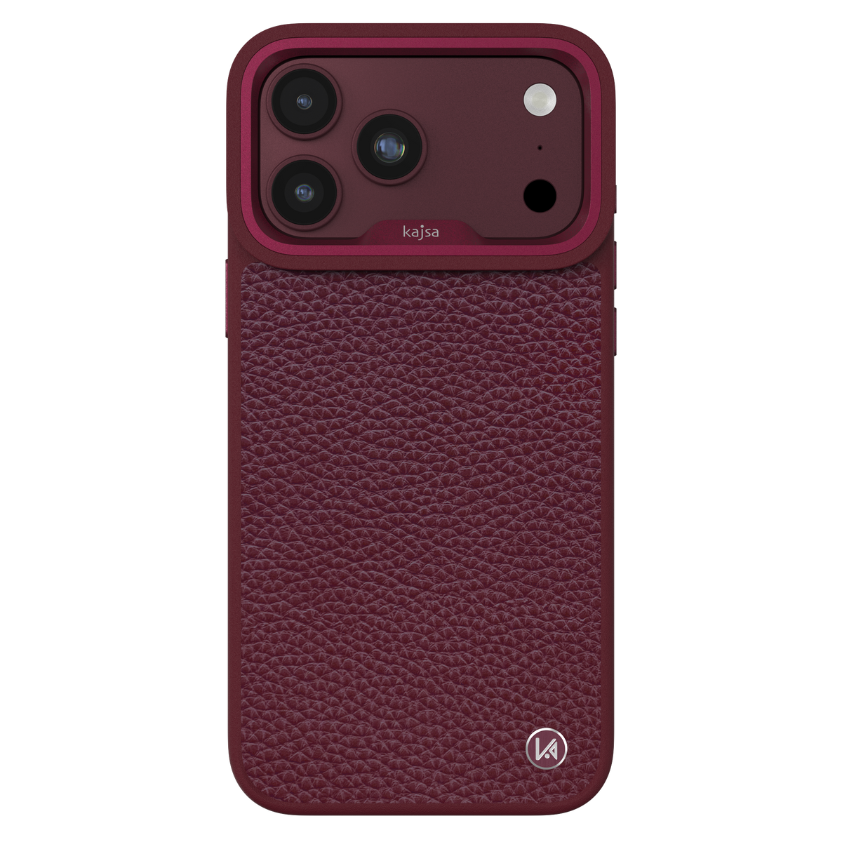 Genuine Leather Togo Litchi Pattern Back Case for iPhone 18 (MagSafe Compatible)