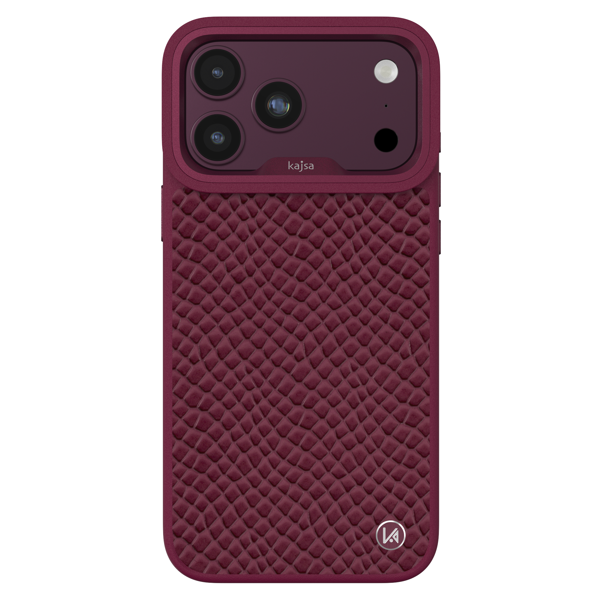 Genuine Leather Pearl Pattern Back Case for iPhone 18 (MagSafe Compatible)