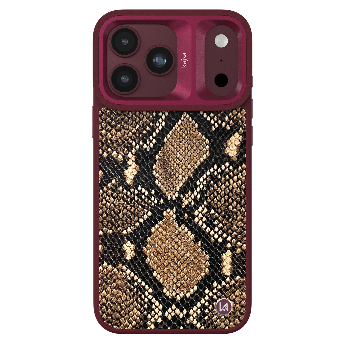 Glamorous Collection - Genuine Leather Snake Pattern Back Case for iPhone 18 (MagSafe Compatible)