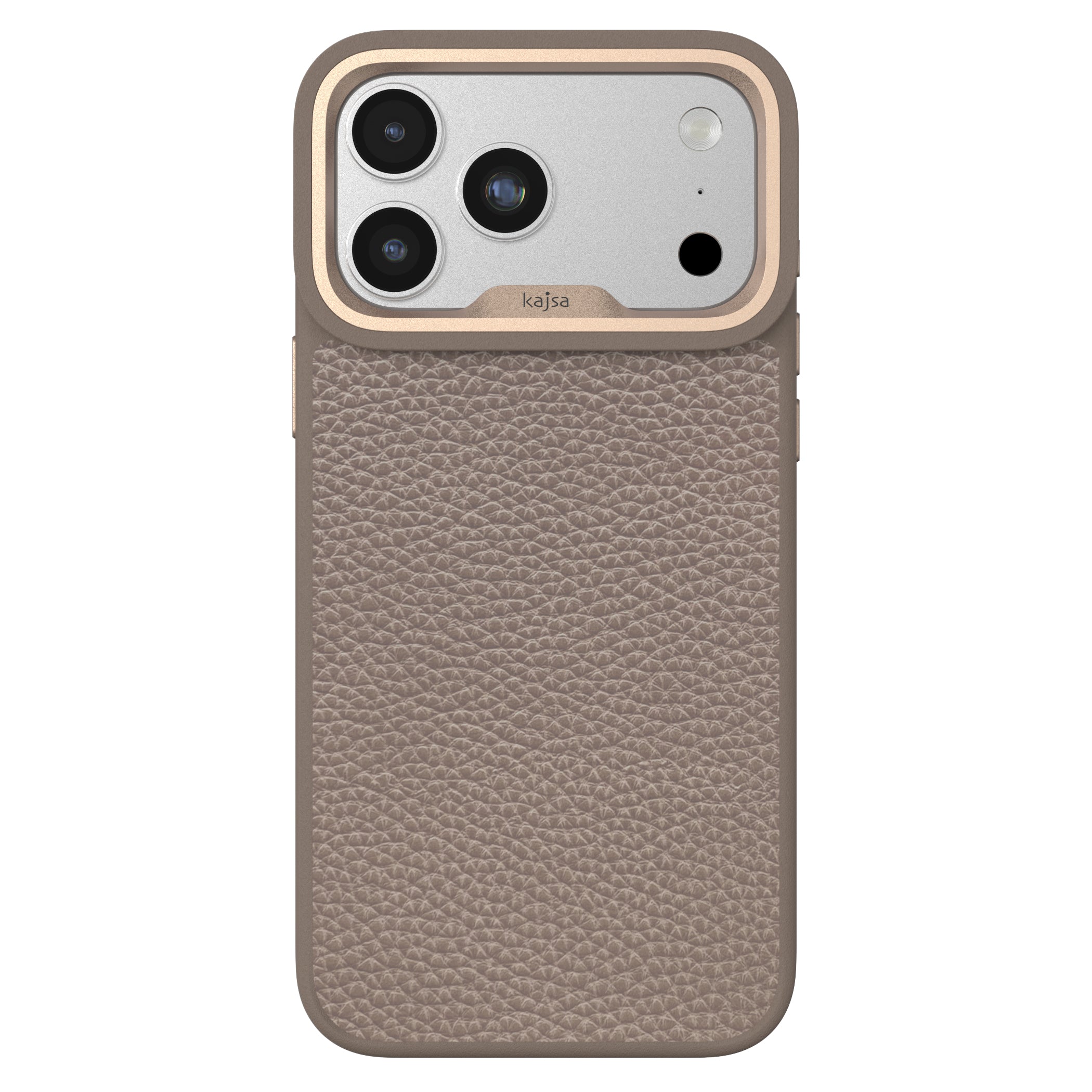 Genuine Leather Togo Litchi Pattern Back Case for iPhone 17 (MagSafe Compatible)