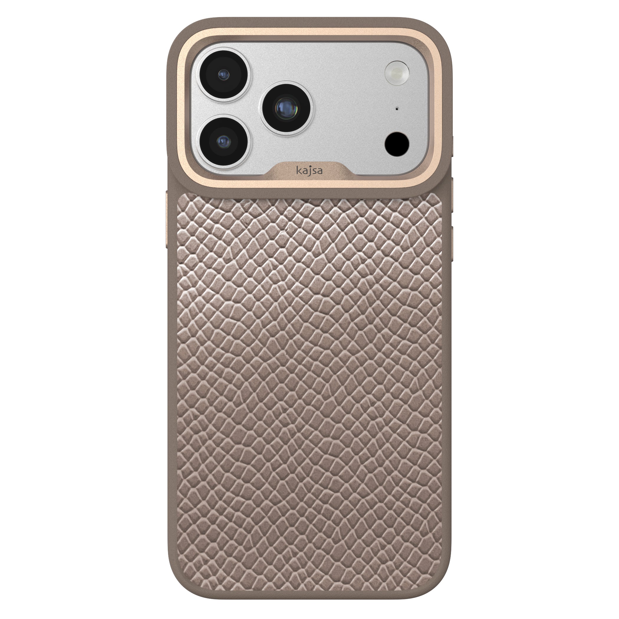 Genuine Leather Pearl Pattern Back Case for iPhone 17 (MagSafe Compatible)