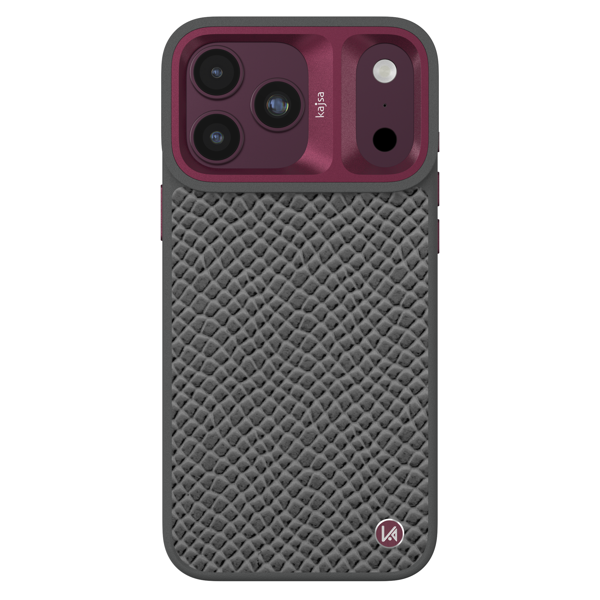Genuine Leather Pearl Pattern Back Case for iPhone 18 (MagSafe Compatible)