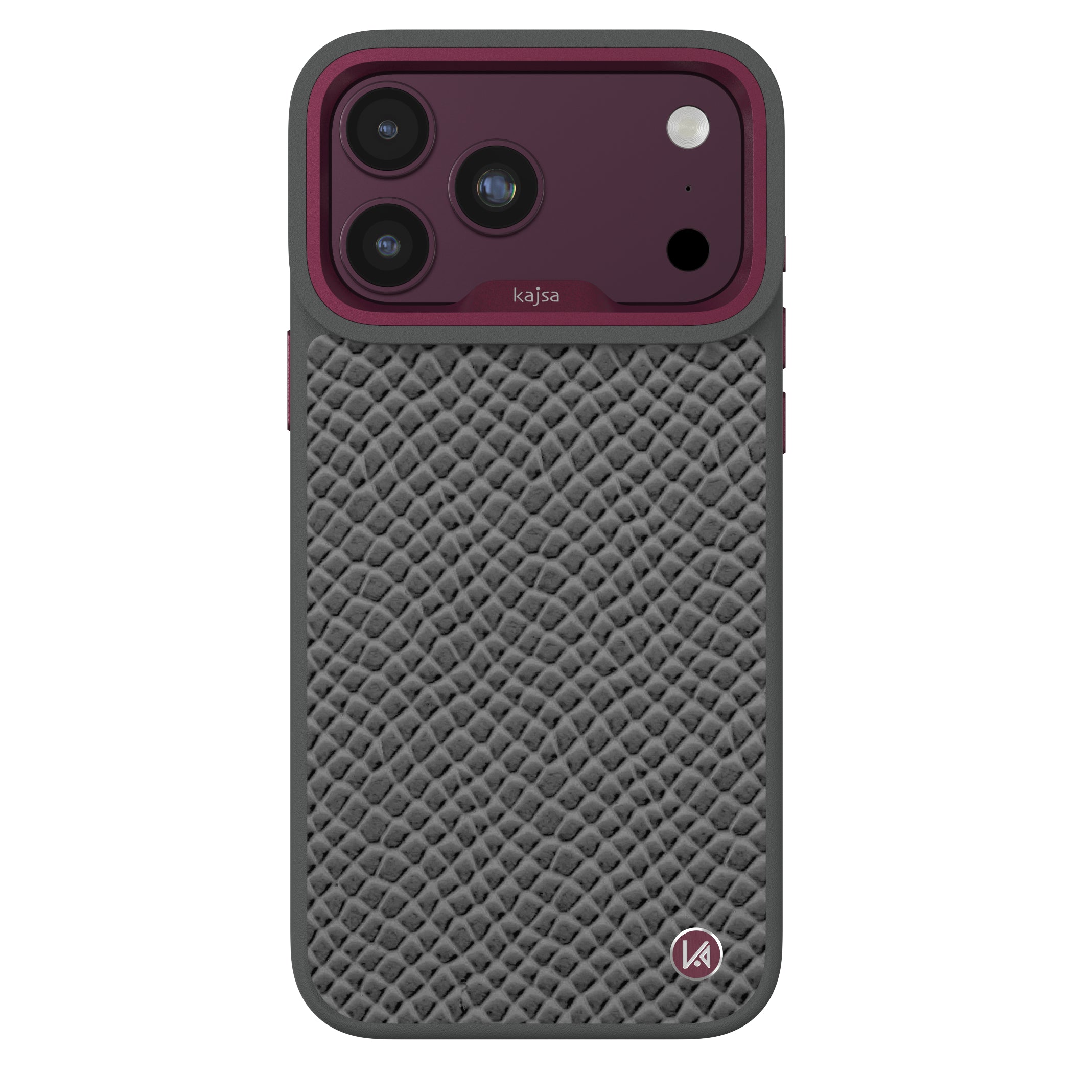 Genuine Leather Pearl Pattern Back Case for iPhone 18 (MagSafe Compatible)