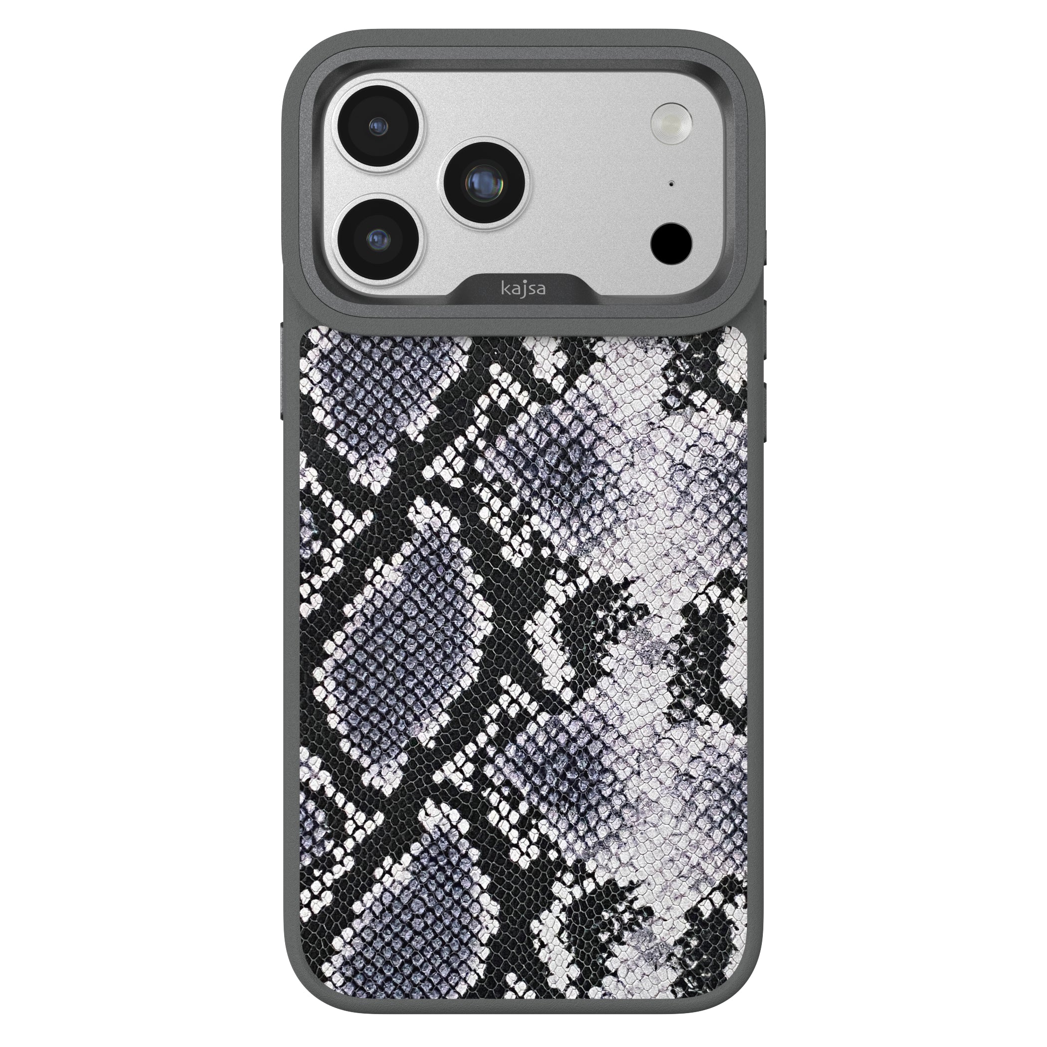 Glamorous Collection - Genuine Leather Snake Pattern Back Case for iPhone 17 (MagSafe Compatible)