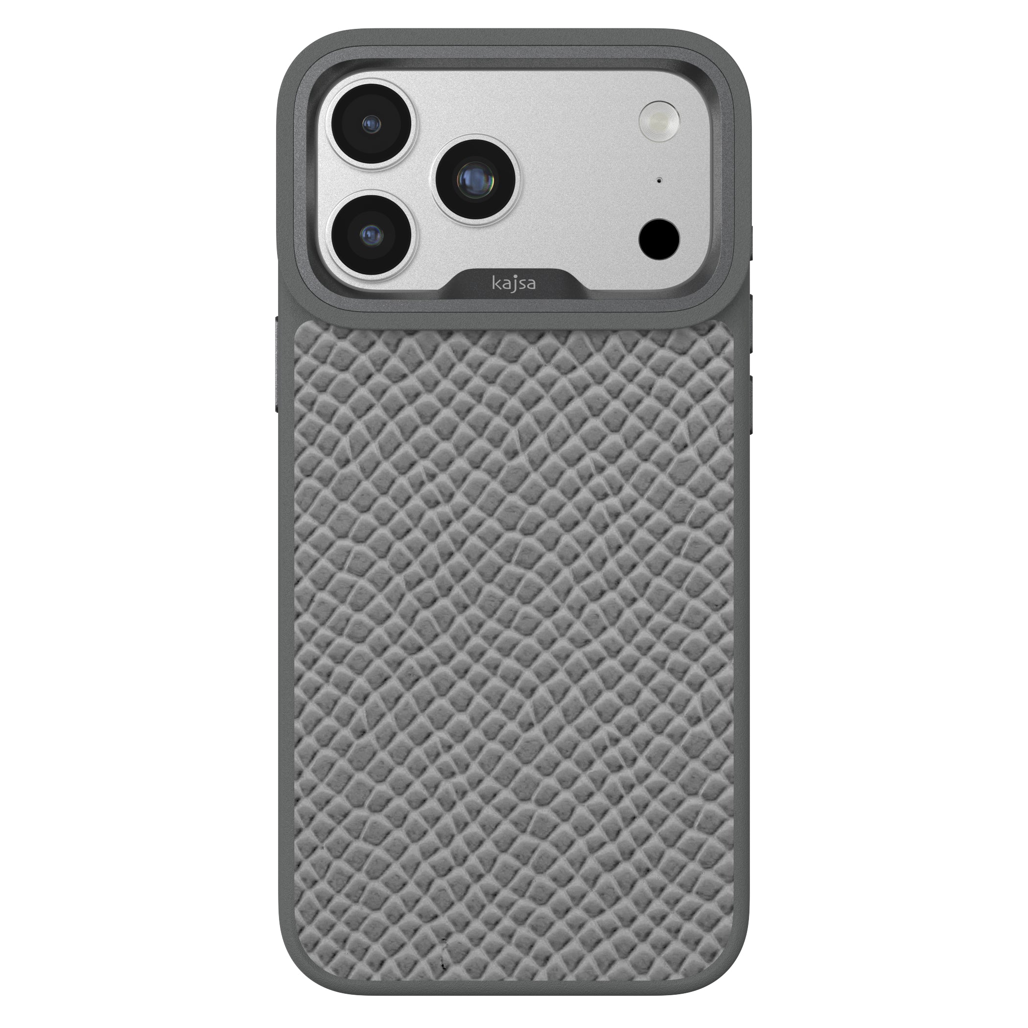Genuine Leather Pearl Pattern Back Case for iPhone 17 (MagSafe Compatible)