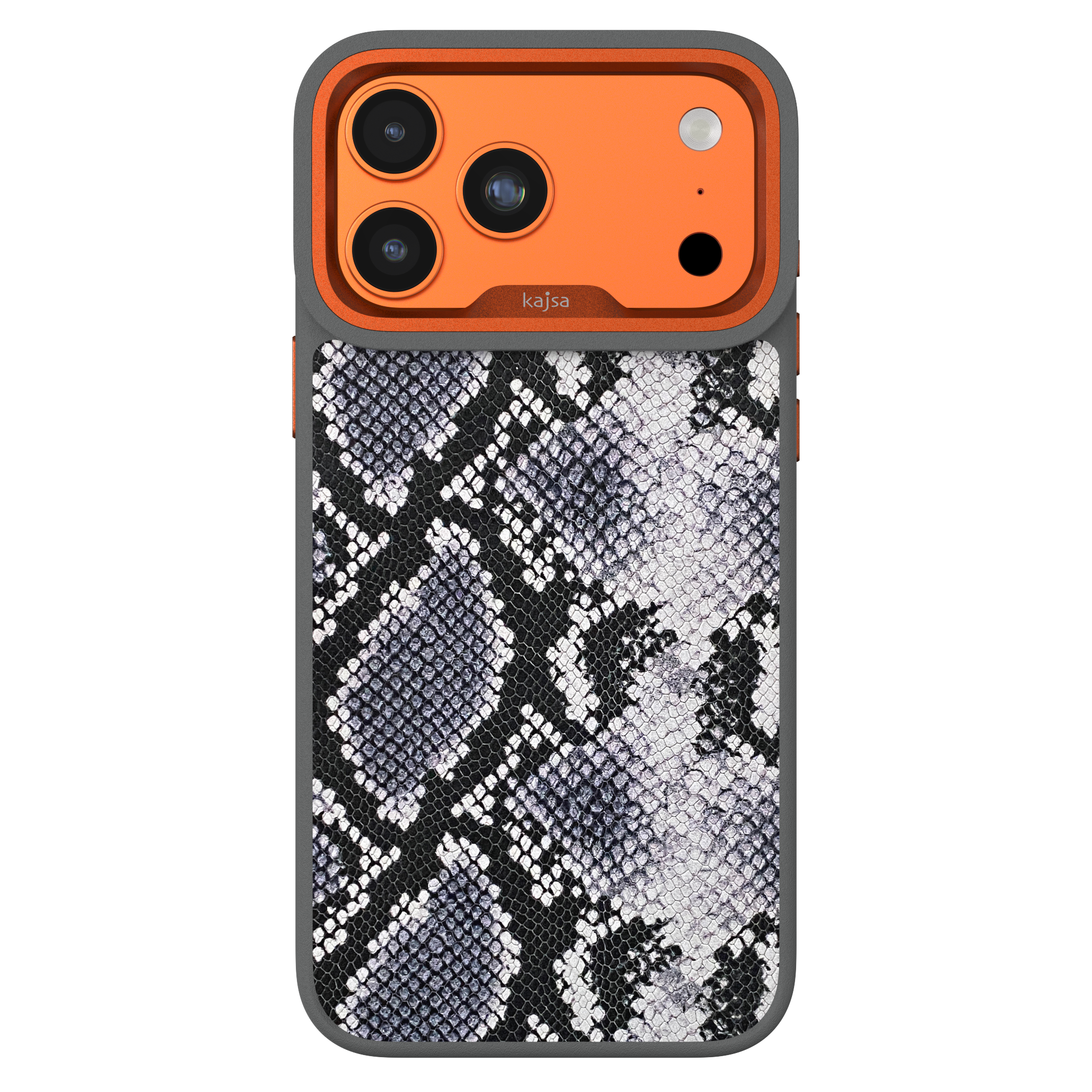 Glamorous Collection - Genuine Leather Snake Pattern Back Case for iPhone 17 (MagSafe Compatible)