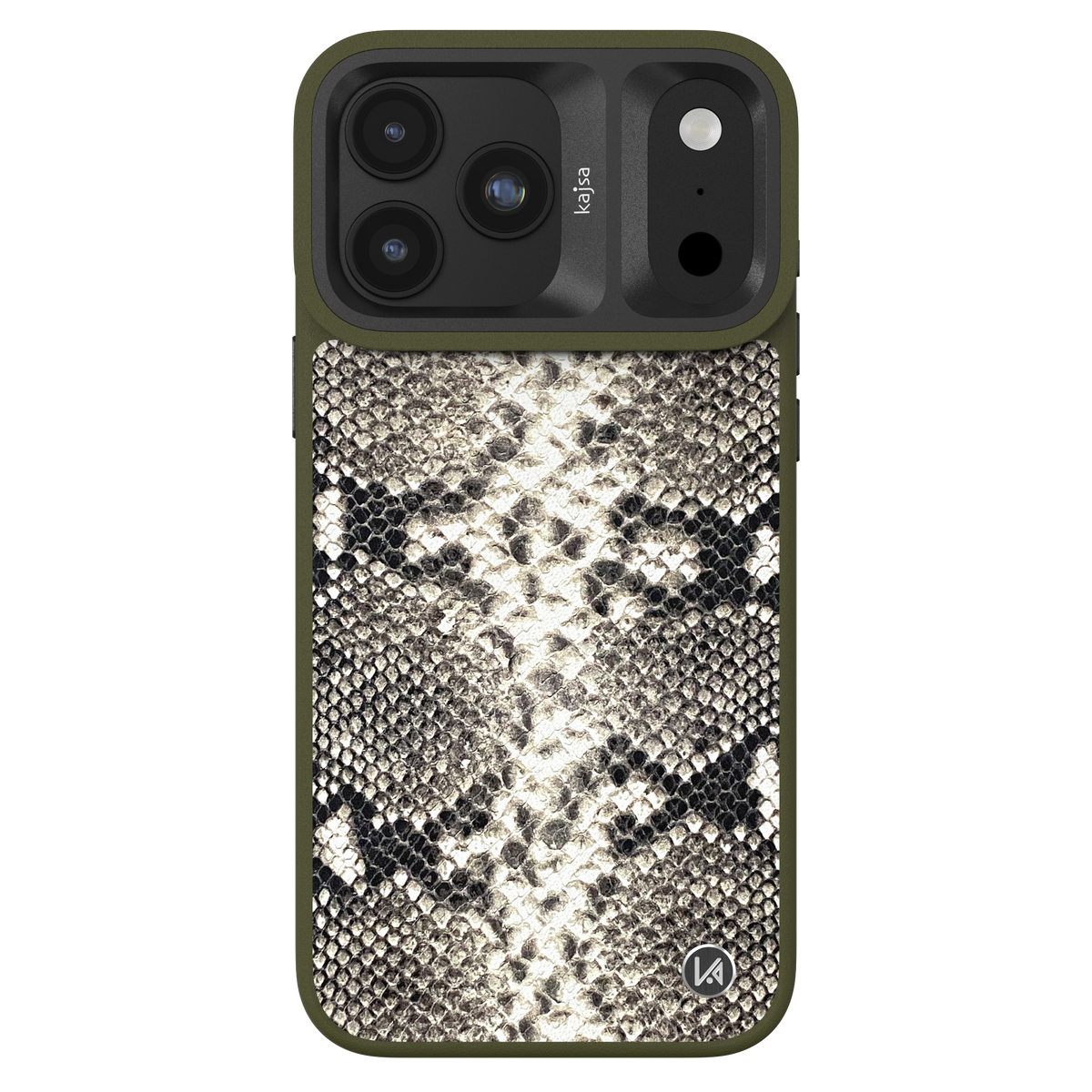 Glamorous Collection - Genuine Leather Snake Pattern Back Case for iPhone 18 (MagSafe Compatible)