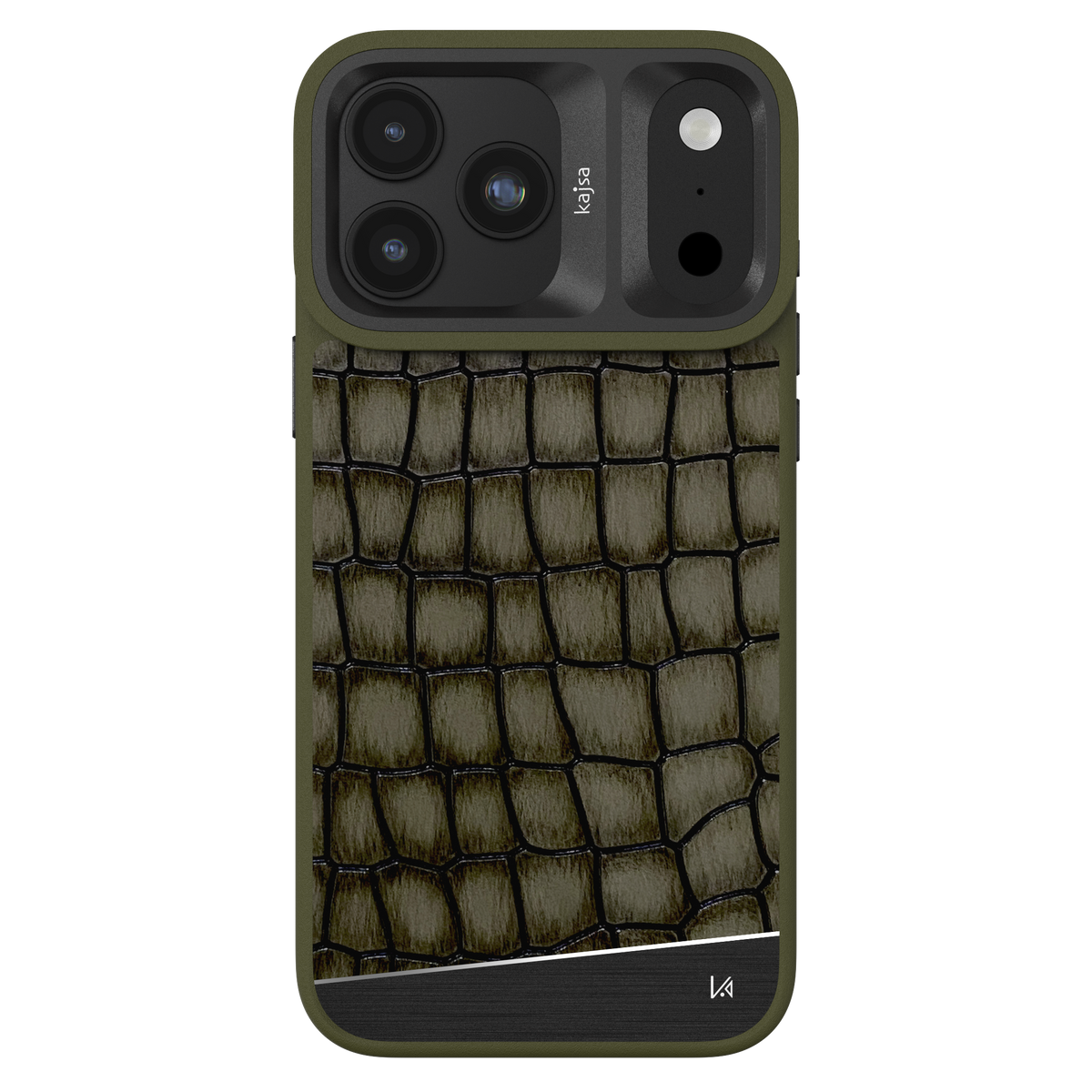 Glamorous Collection - Metallic Croco Back Case for iPhone 18 (MagSafe Compatible)