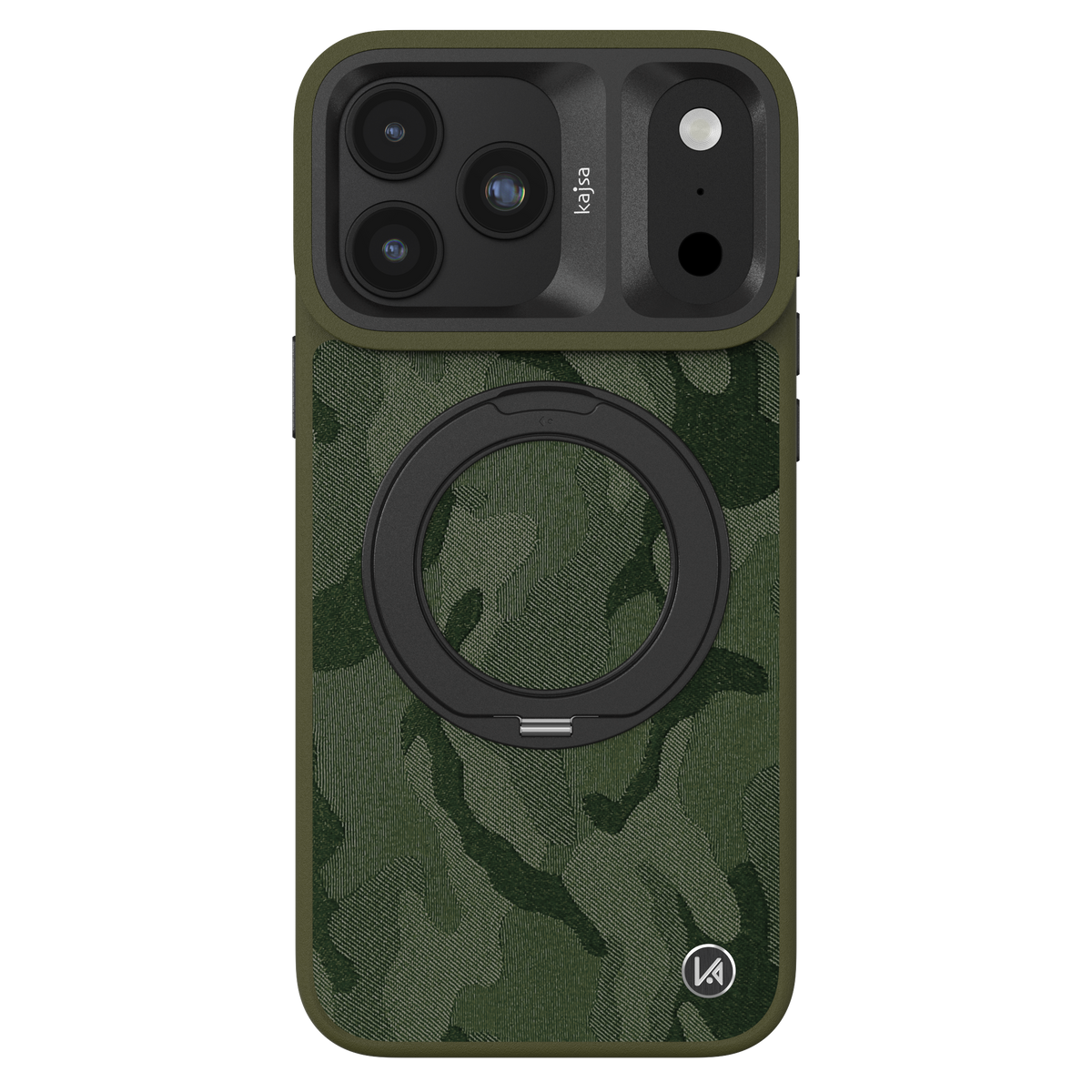 GeoRing Collection - Camo Satin Back Case for iPhone 18 (MagSafe Compatible)