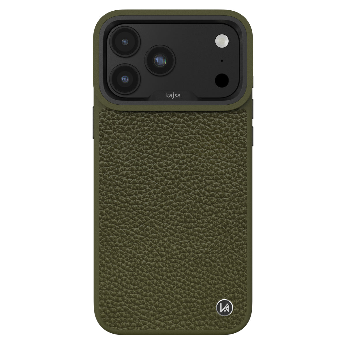 Genuine Leather Togo Litchi Pattern Back Case for iPhone 18 (MagSafe Compatible)
