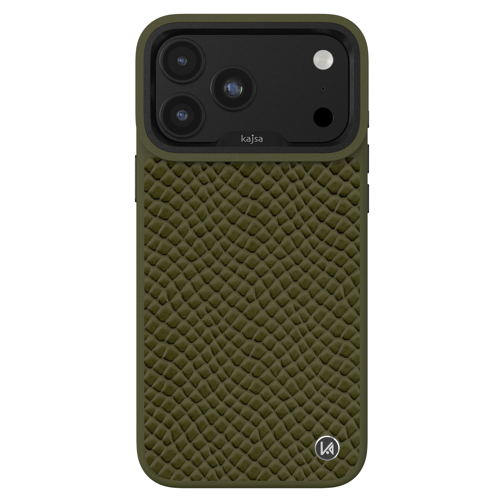 Genuine Leather Pearl Pattern Back Case for iPhone 18 (MagSafe Compatible)